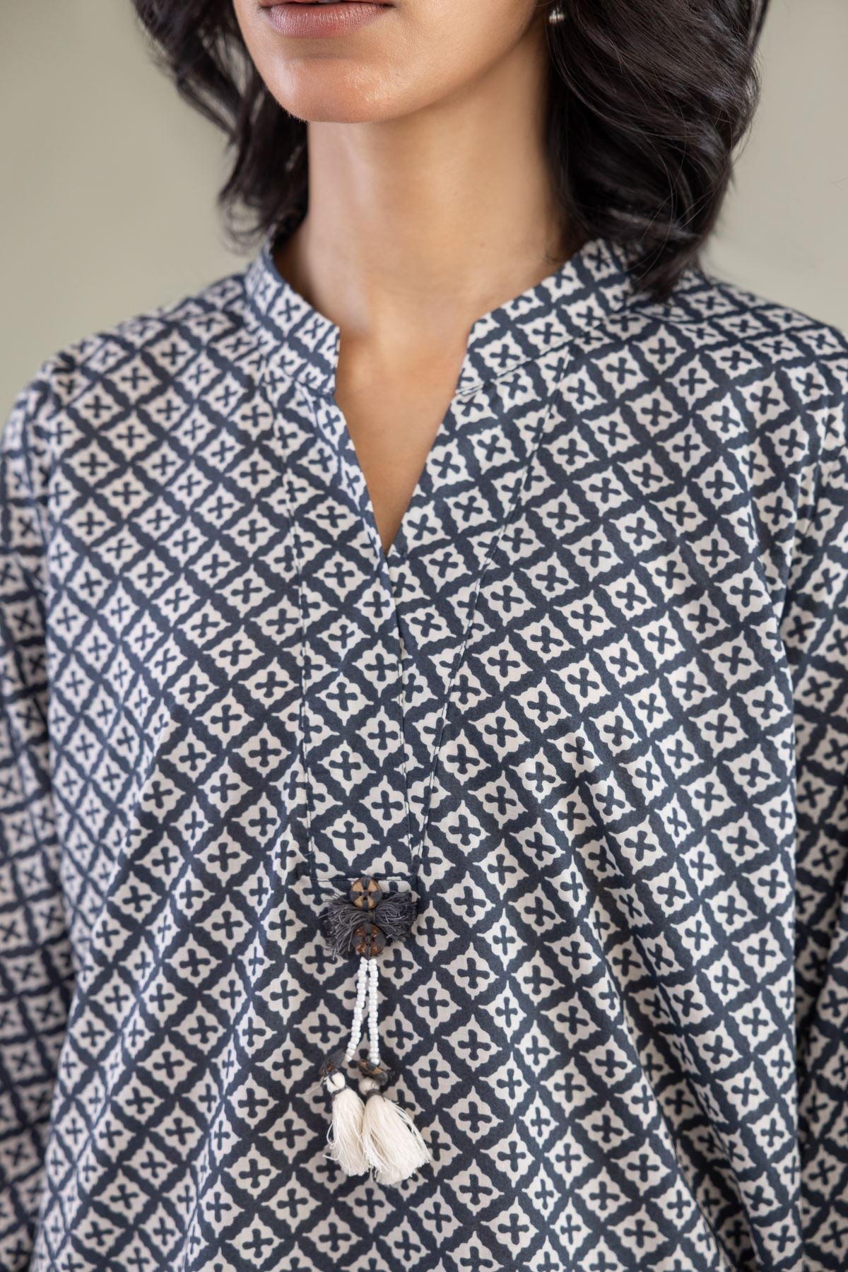 Printed Cambric Short Cambric Kurta - 1-26-216-B-J1-VG