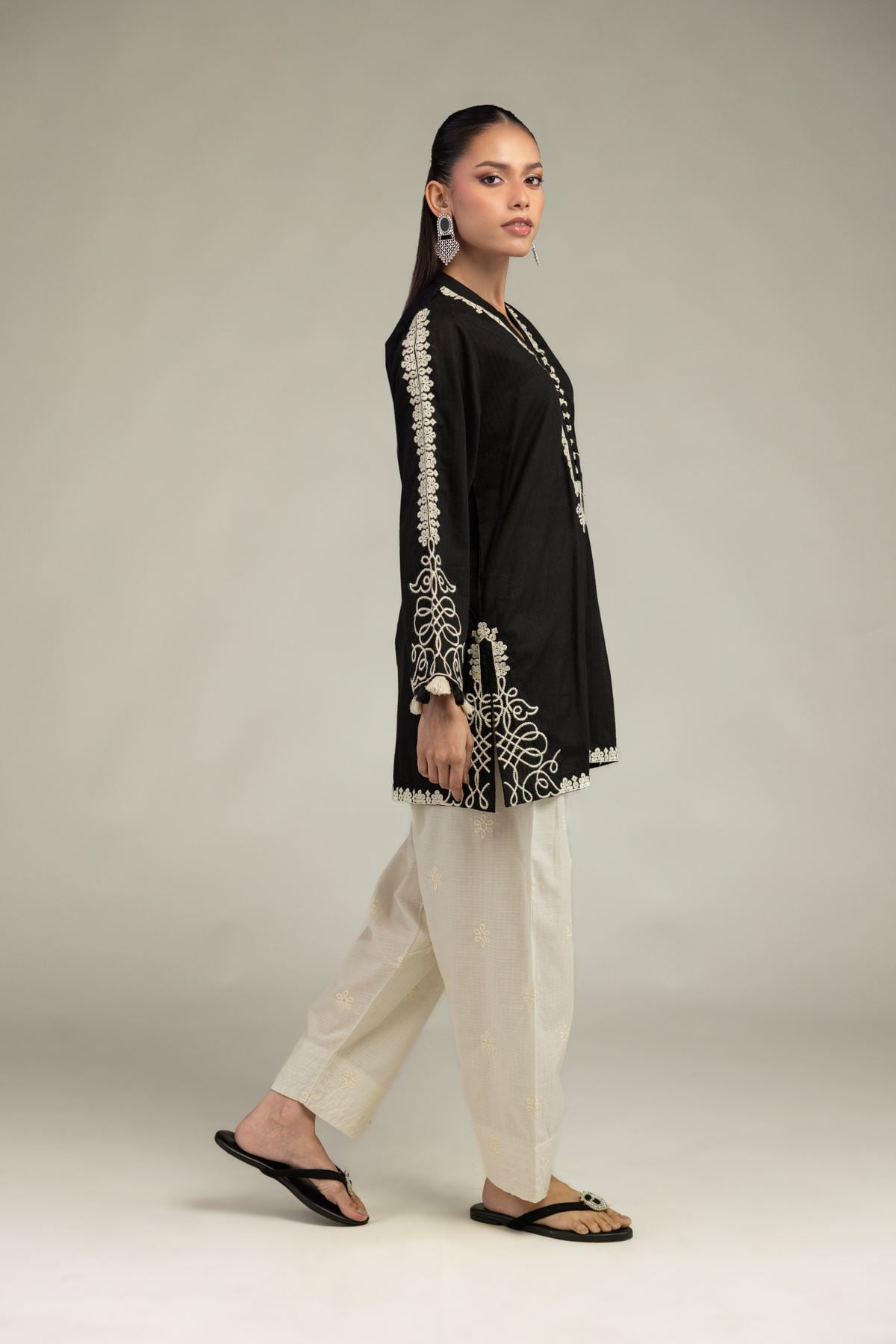 Embroidered Cotton Dobby Floral Cotton Shalwar - 1-26-245-A-I1-VG