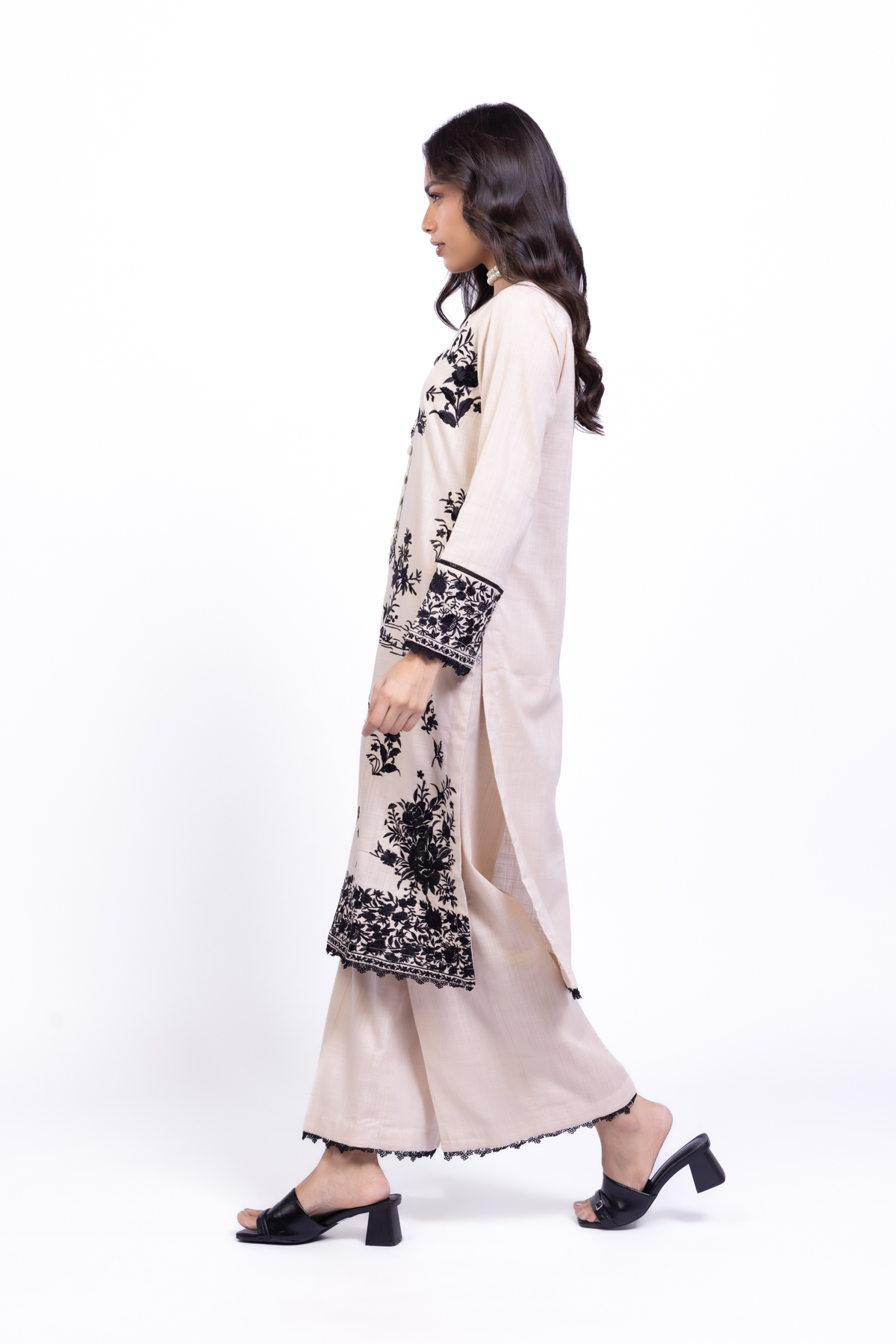 Dyed Heavy Textured Cotton Pants - R-SB25095A-VG