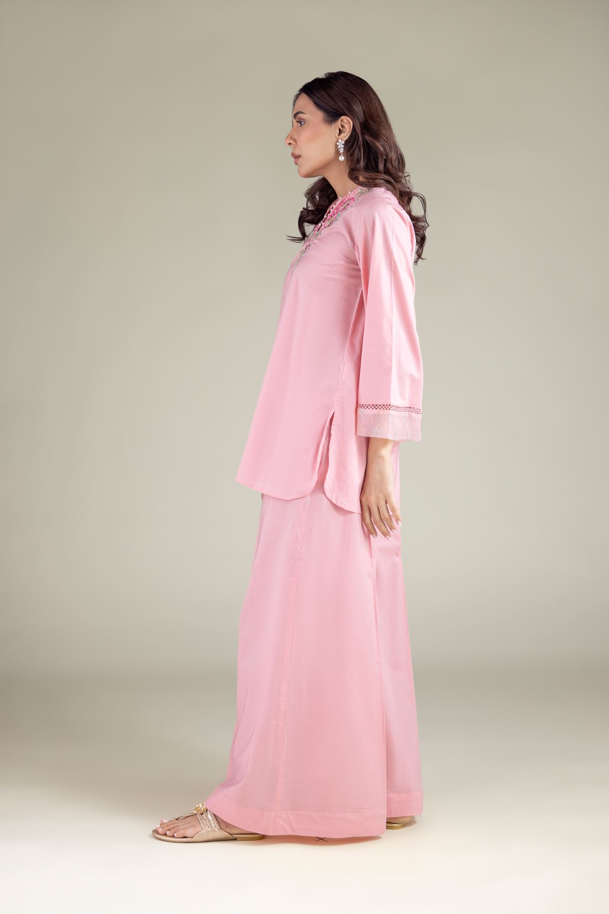 Embroidered Cambric Pants - 1-26-128-B-H-VG