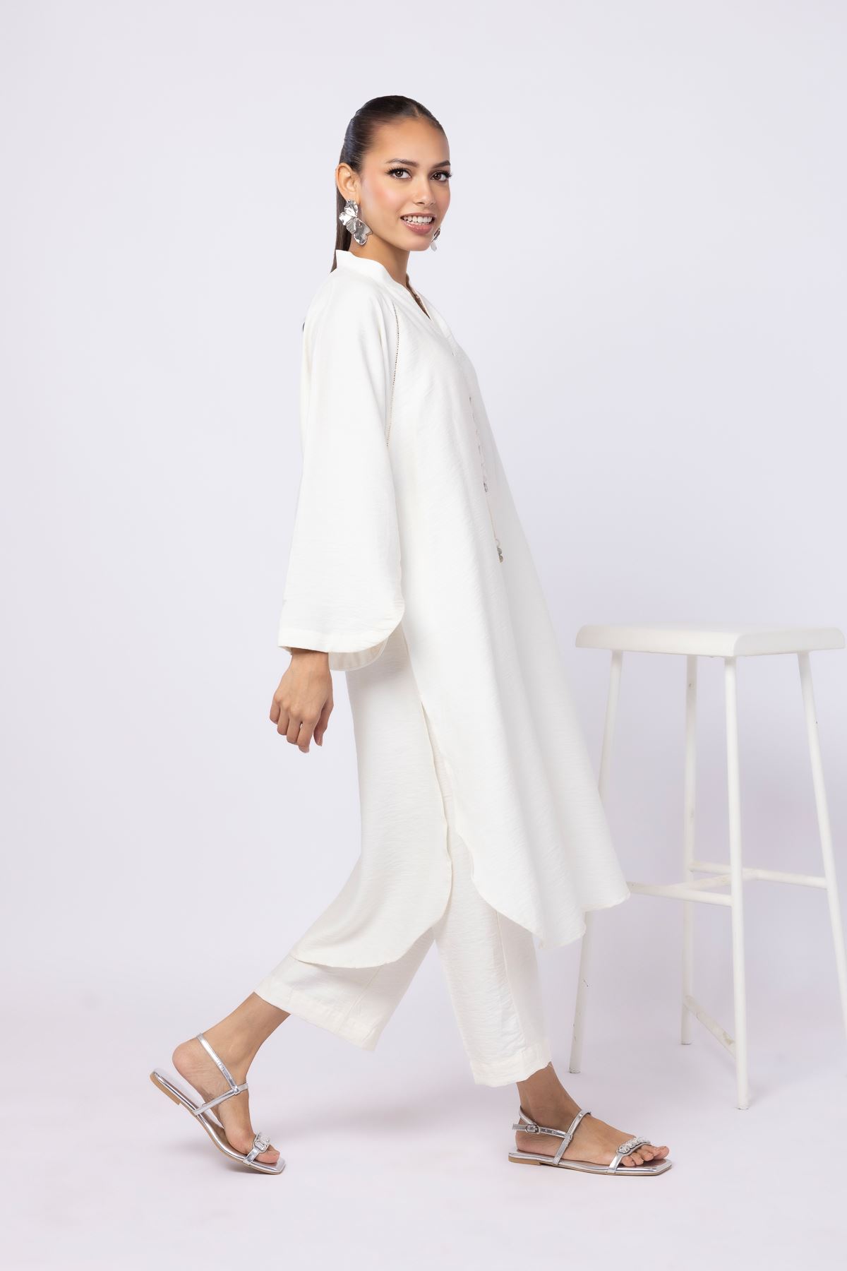 Dyed Cotton Vortex Wrinkle Kurta - 25-07-7E8-11TA-VG