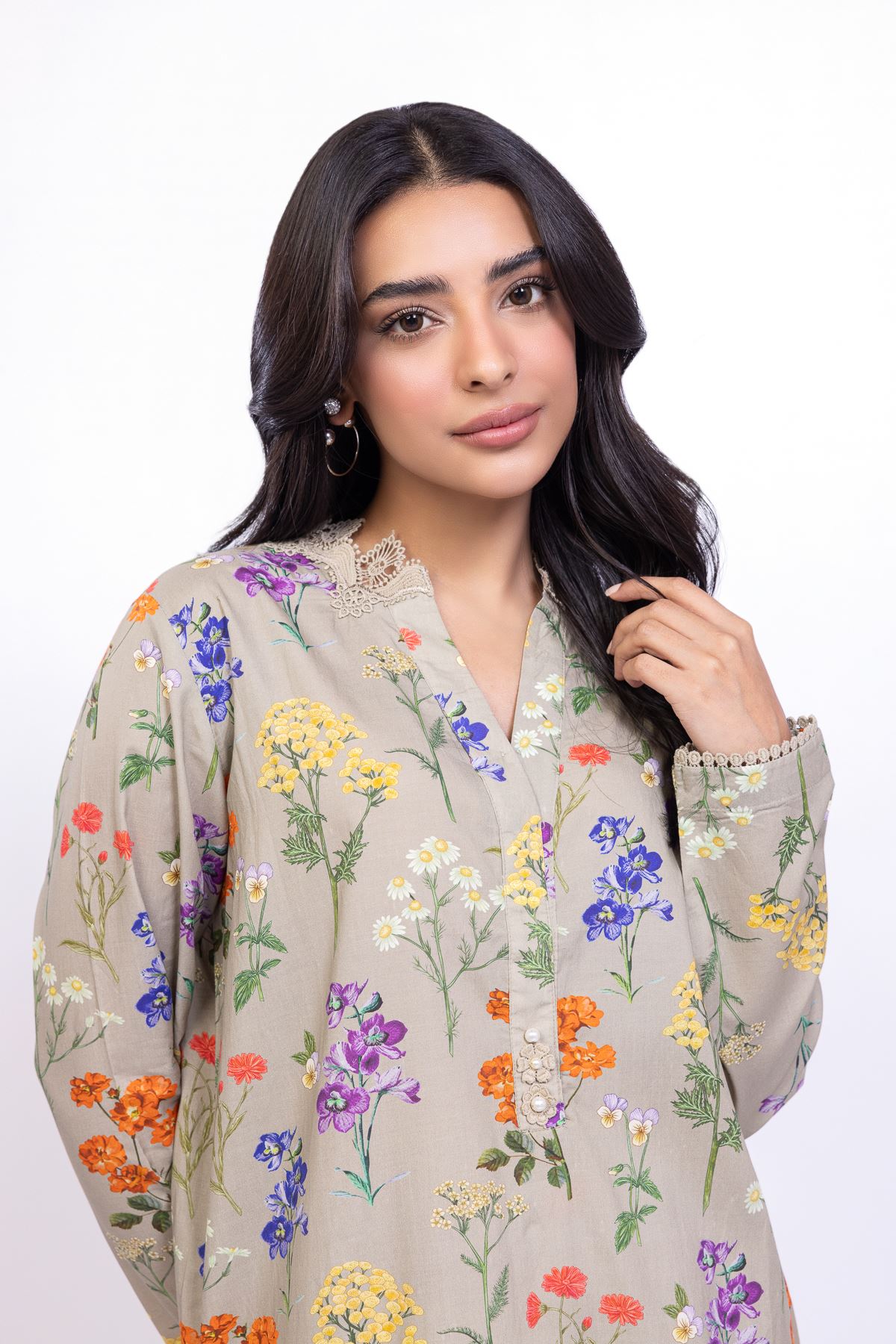 Printed Cotton Viscose Kurta - 25-10-11E8-10TB-VG
