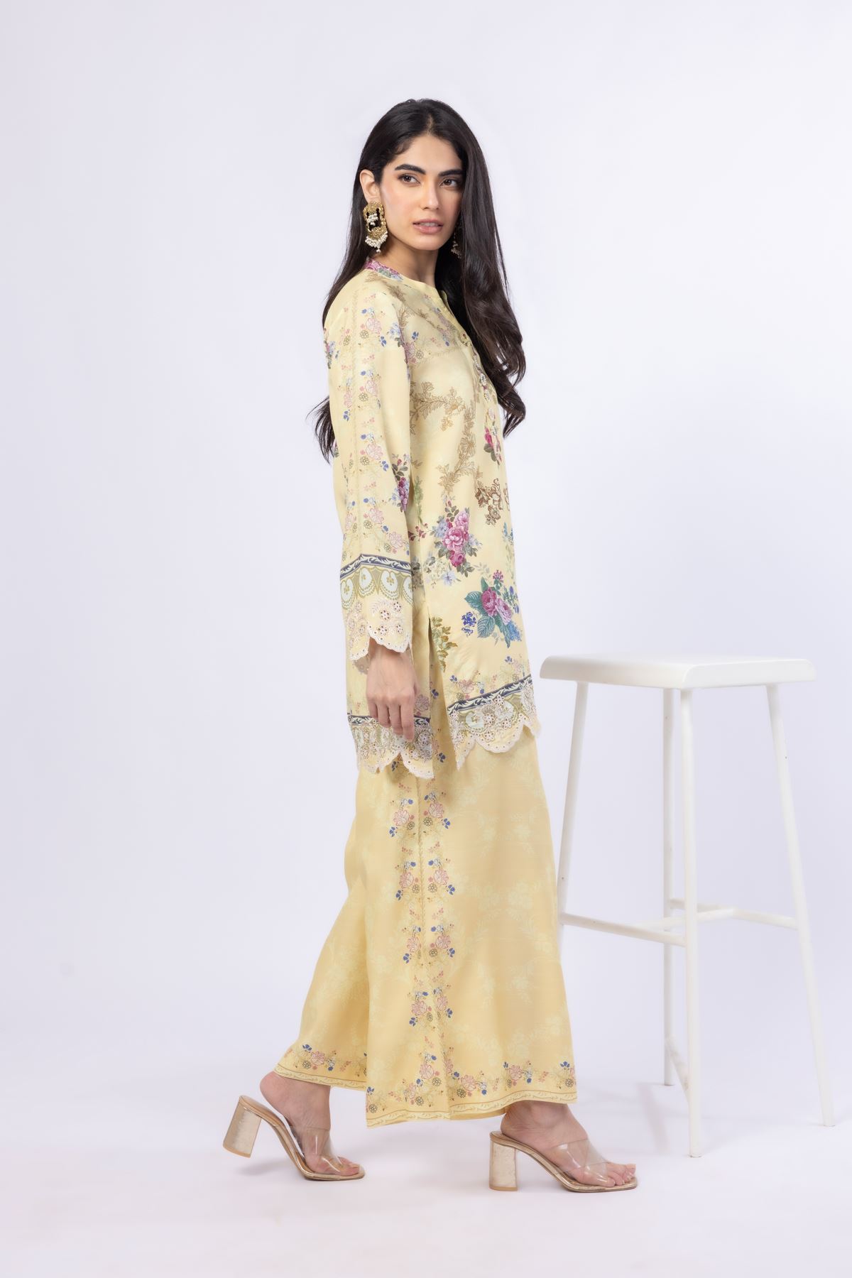 Embroidered Russian Raw Silk Kurta - 25-09-9S3-05TB-VG