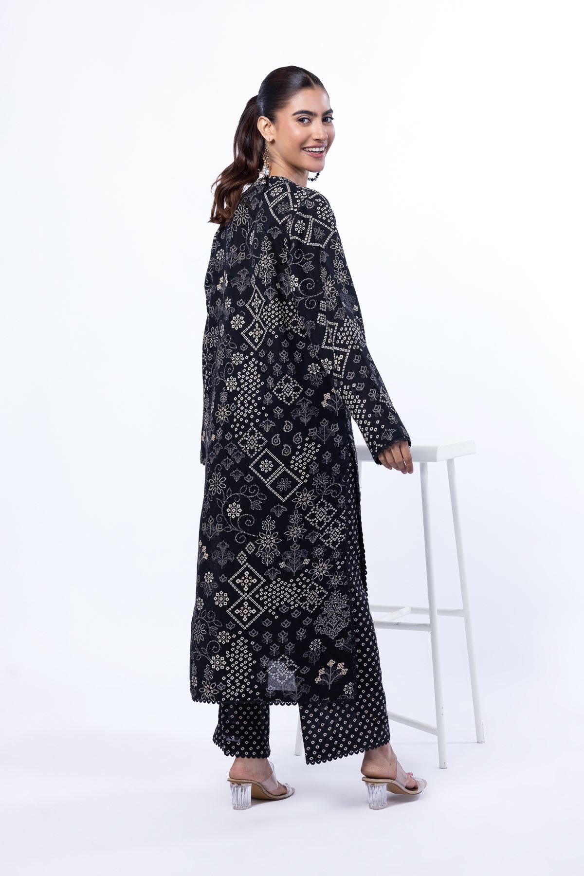 Printed Khaddar Fabrics 2 Piece | Top and Bottom - MT23A-VG