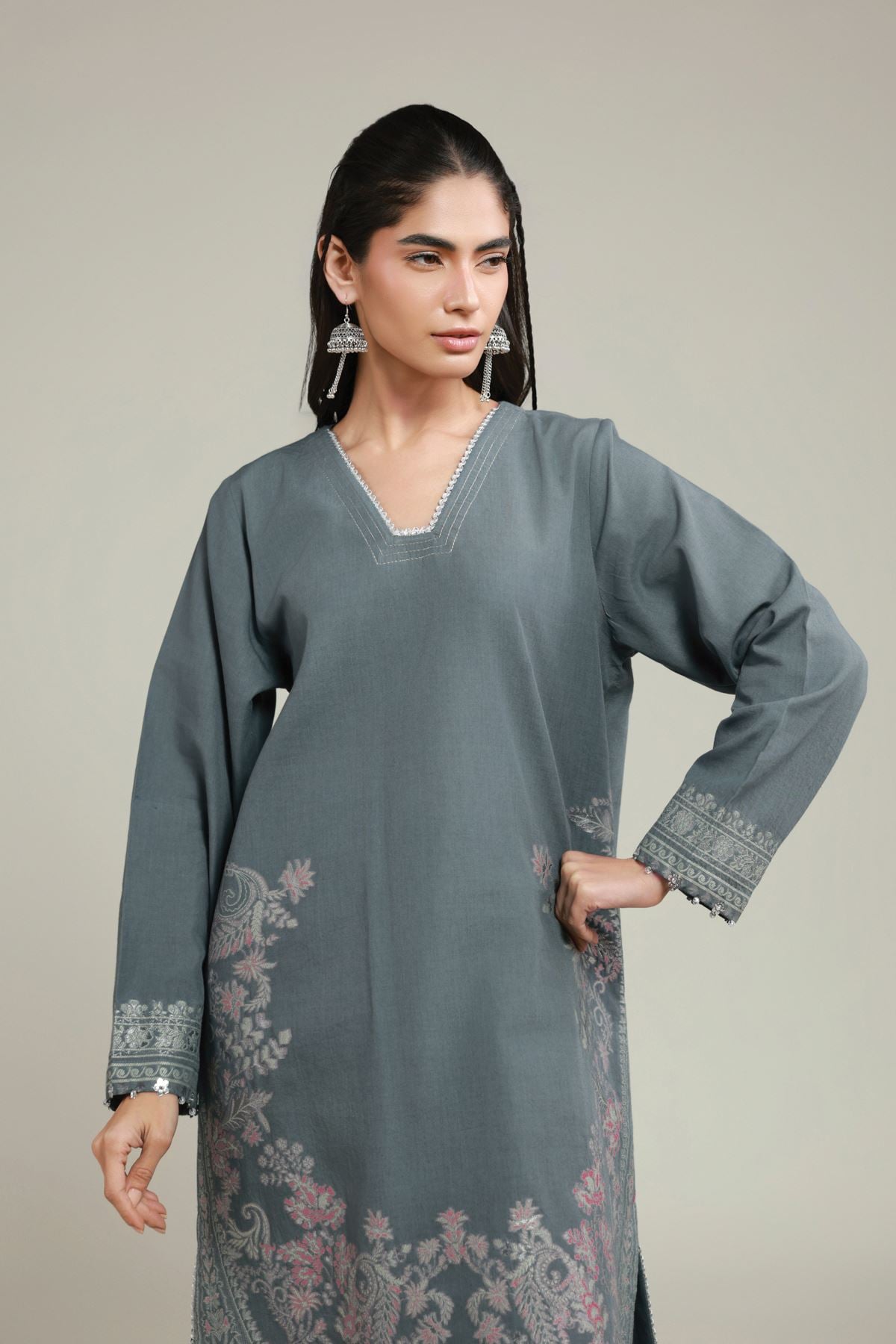 Dyed Jacquard Fabrics 2 Piece | Top and Bottom - A22-26-118FE2-VG
