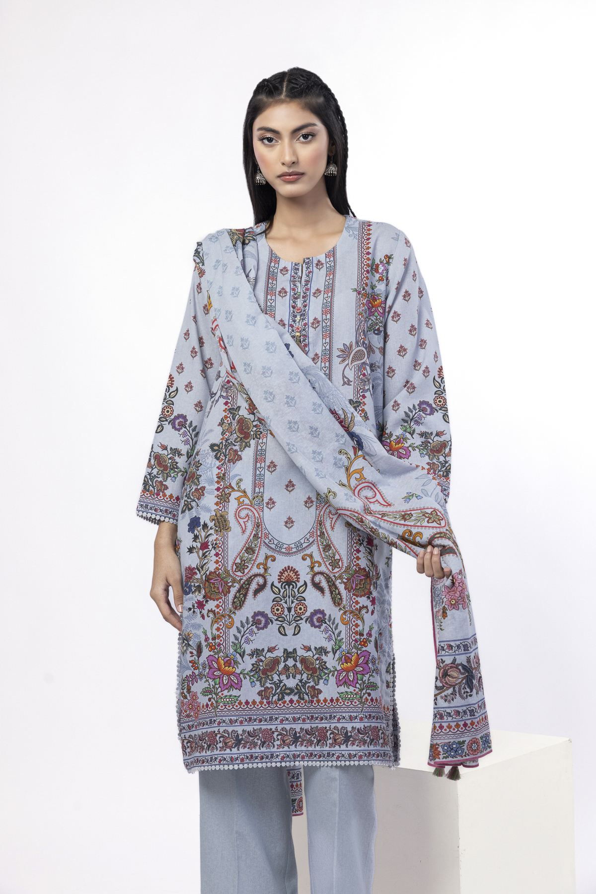Printed Karandi Tailored 3 Piece - MT15AST-VG