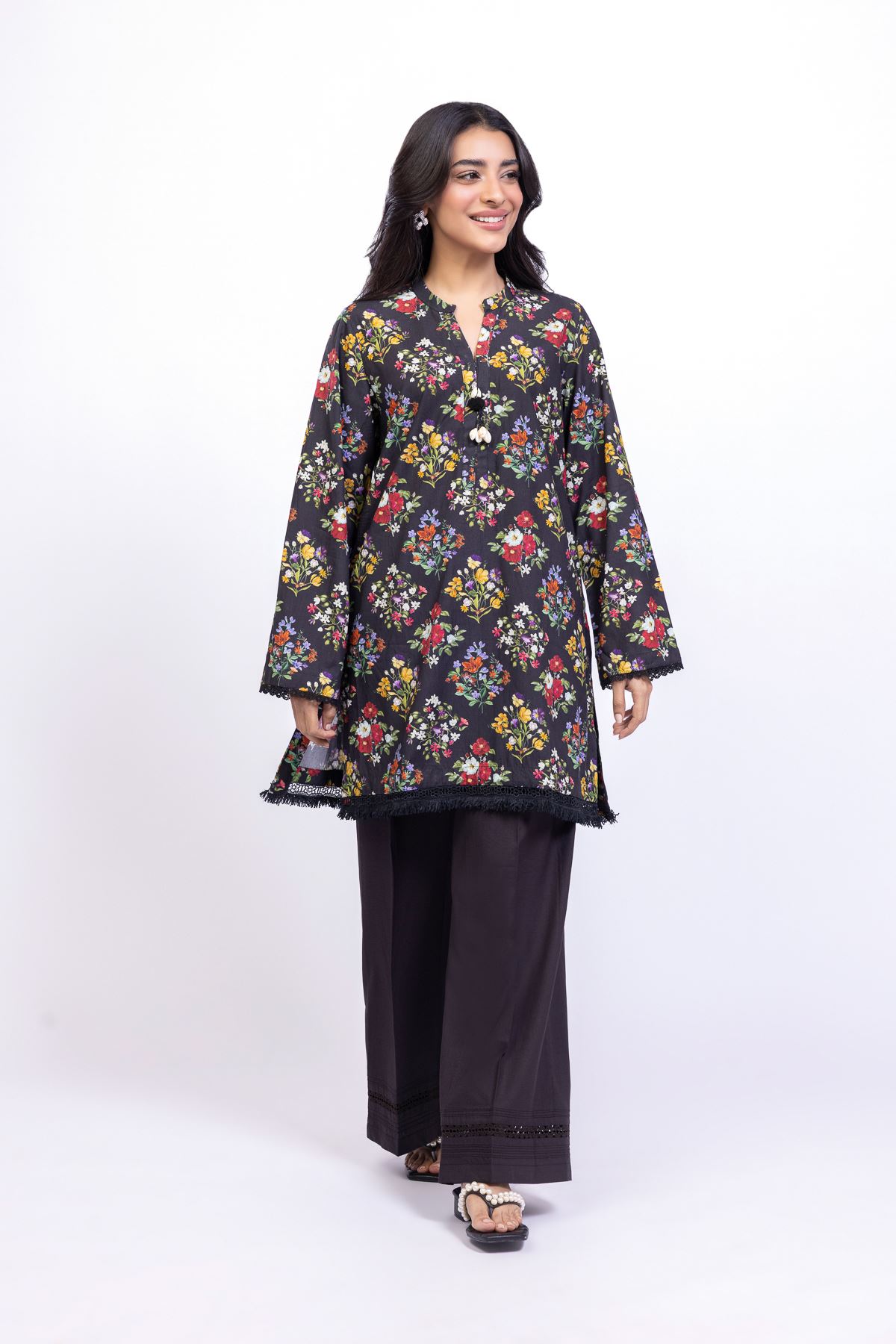 Printed Cotton Viscose Kurta - 25-09-11E3-07TA-VG