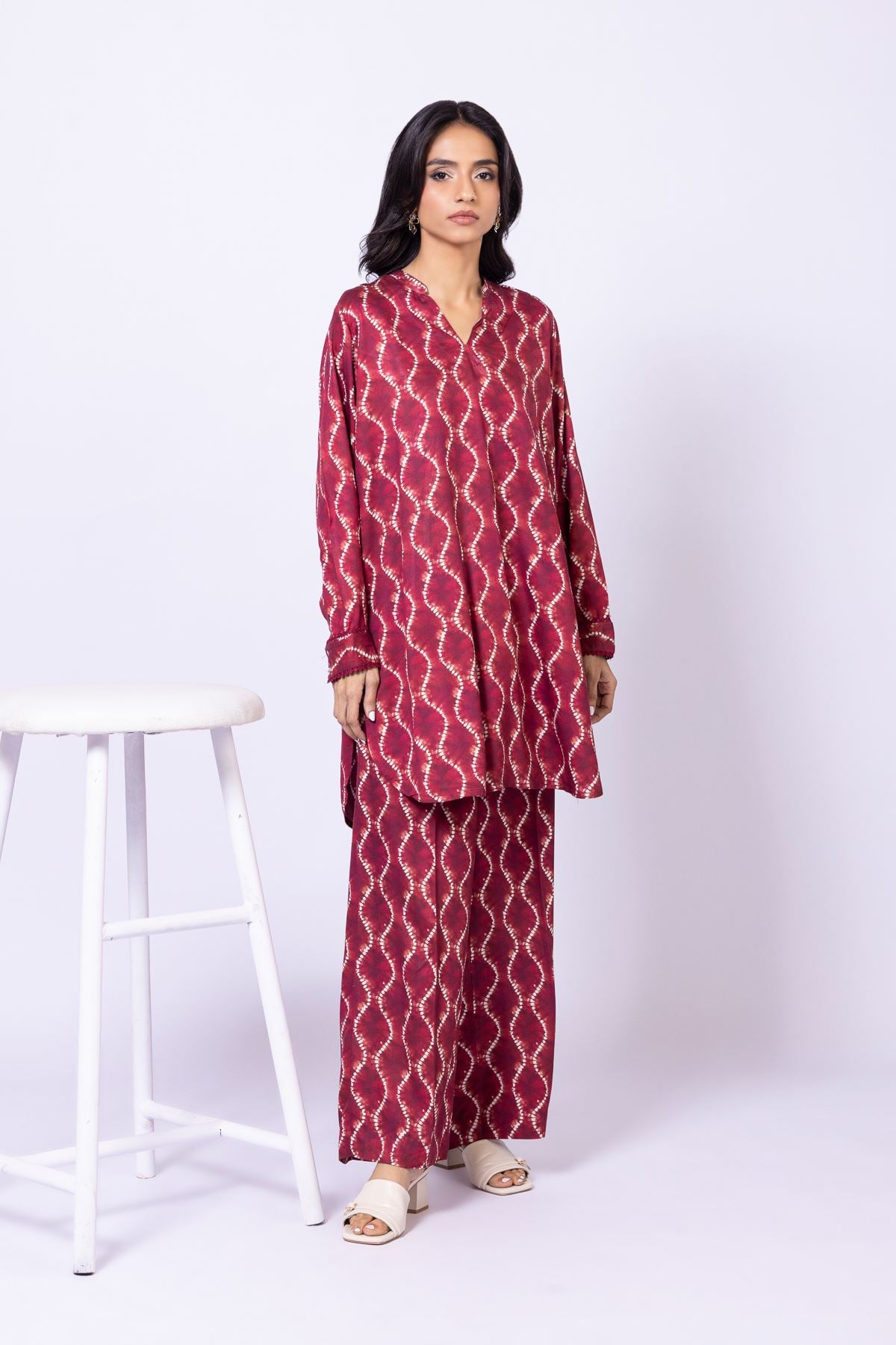Printed Marina Kurta - 25-09-10E5-08TB-VG