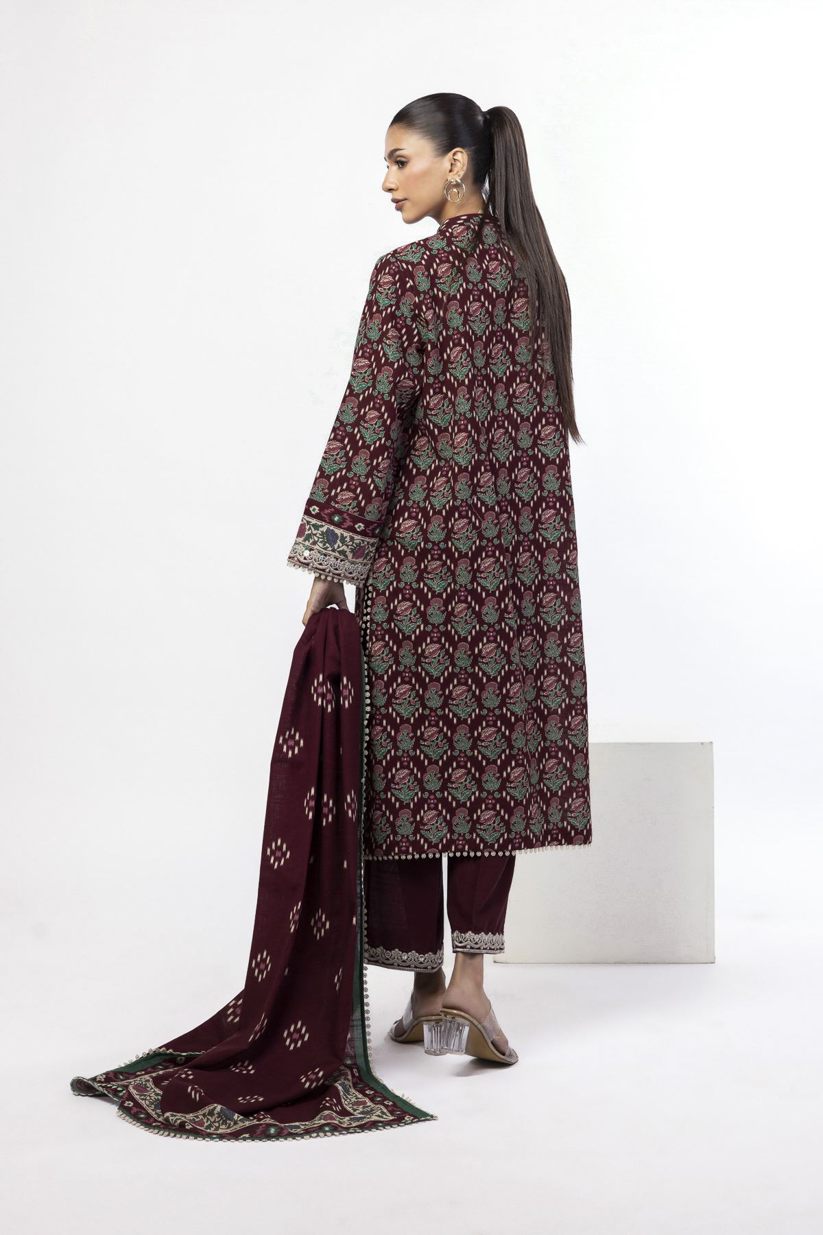 Embroidered Khaddar Tailored 3 Piece - LKN99AST-VG