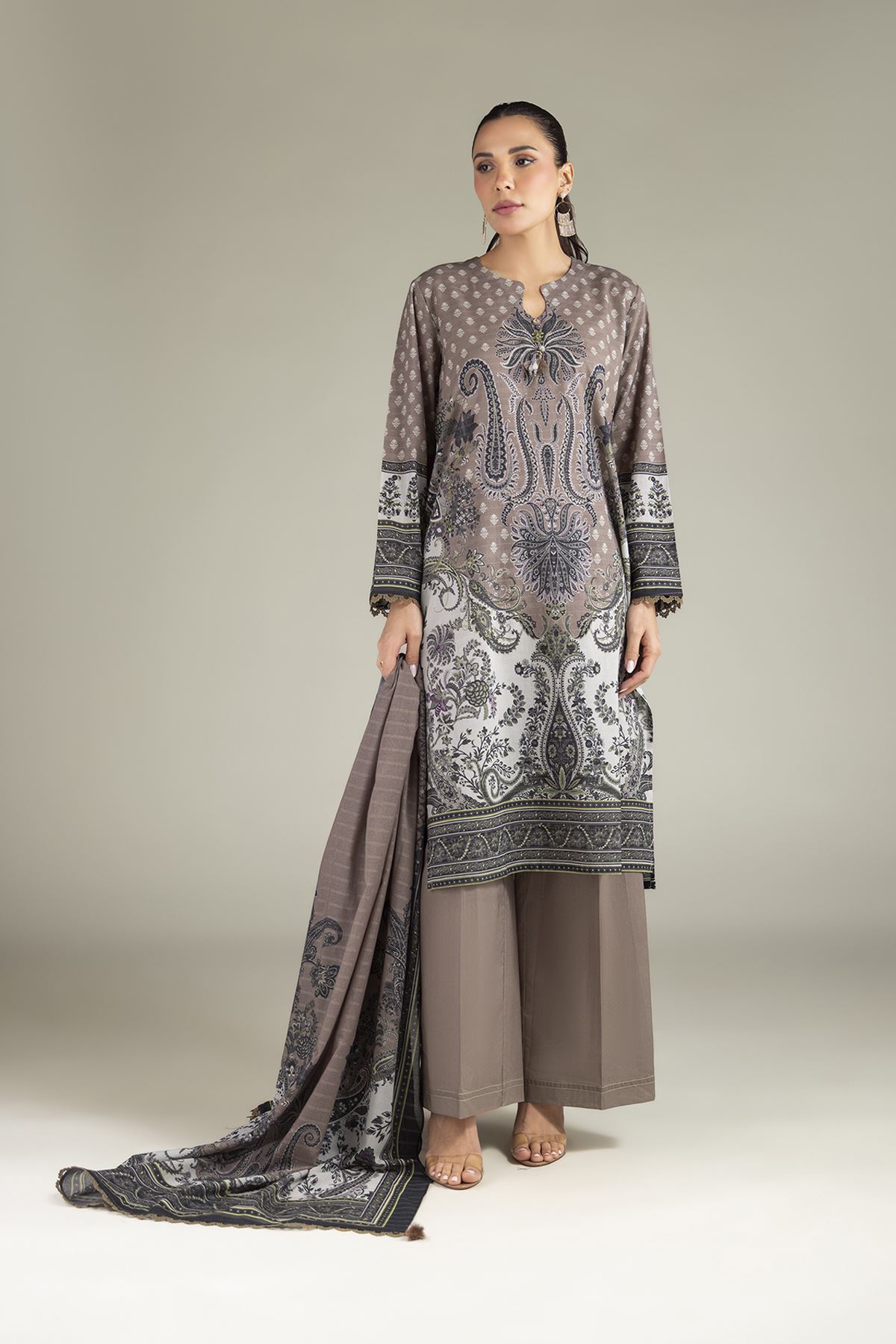 Printed Mesuri Fabrics 3 Piece - A22-26-202FC1-VG