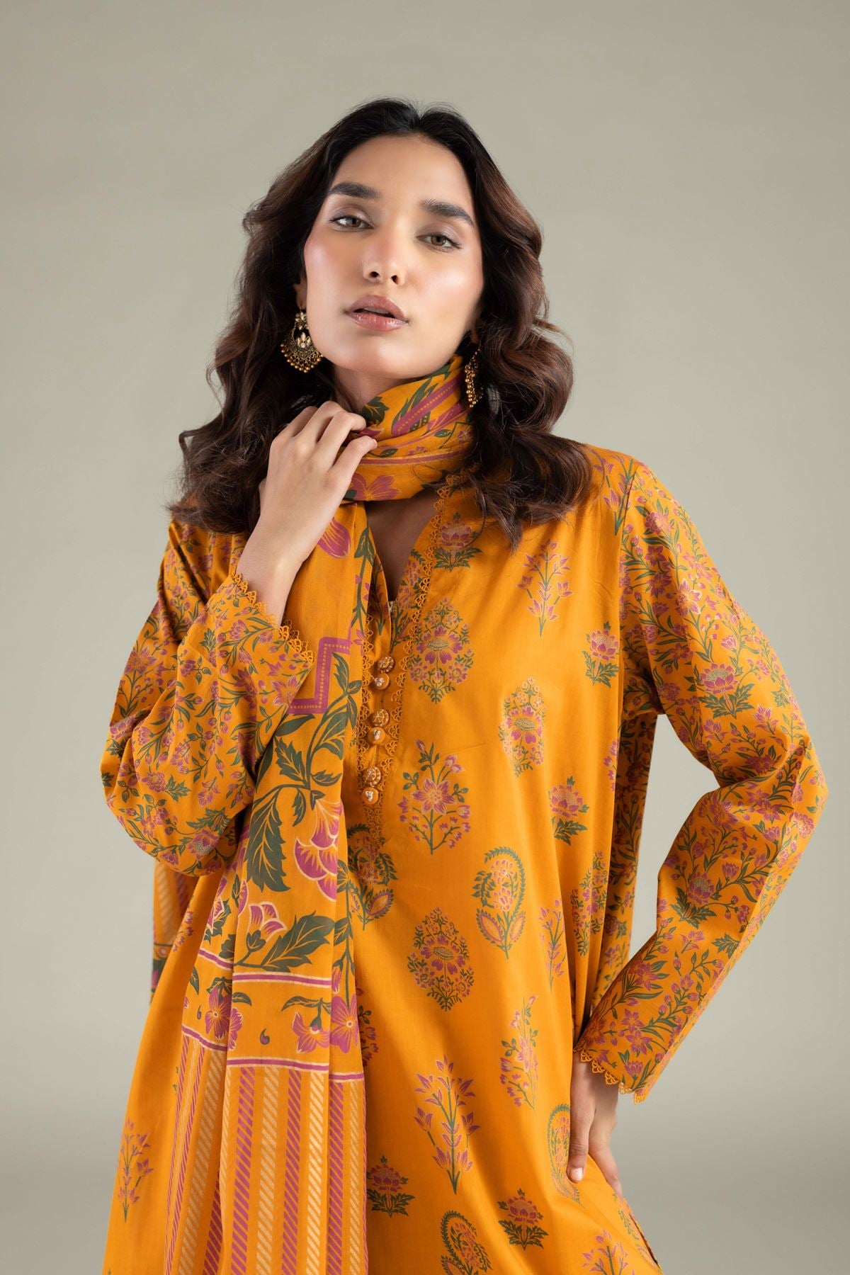 Printed Lawn Fabrics 3 Piece - CA38A-VG