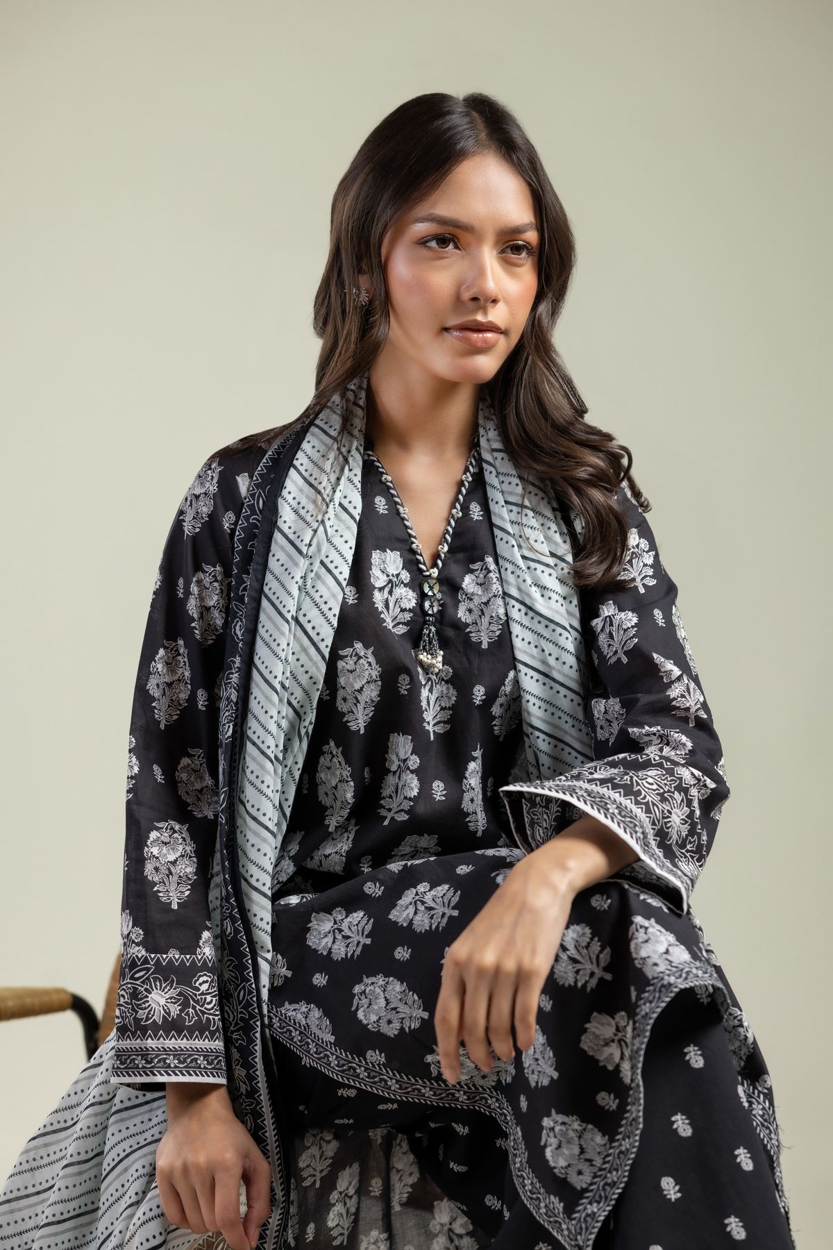Printed Lawn Summer Lawn Dupatta - 1-26-208-A-H2-VG