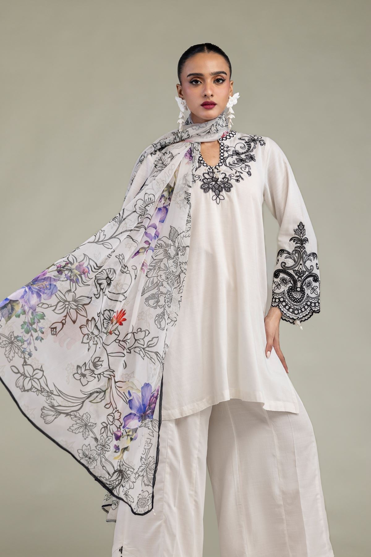 Embroidered Raw Silk Raw Silk Kurta - 1-26-250-B-H1-VG