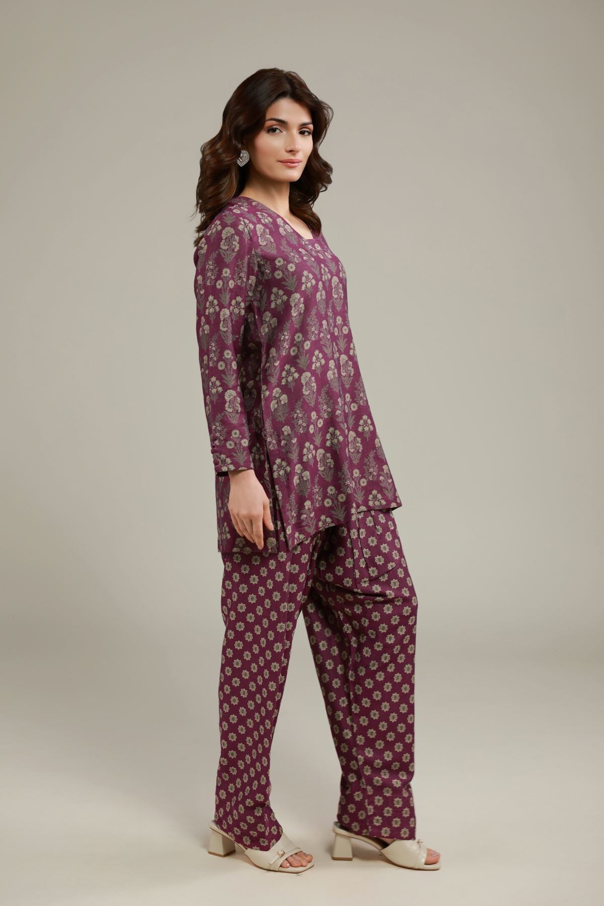 Dyed Jacquard Shalwar - 25-10-12E3-04TA-VG