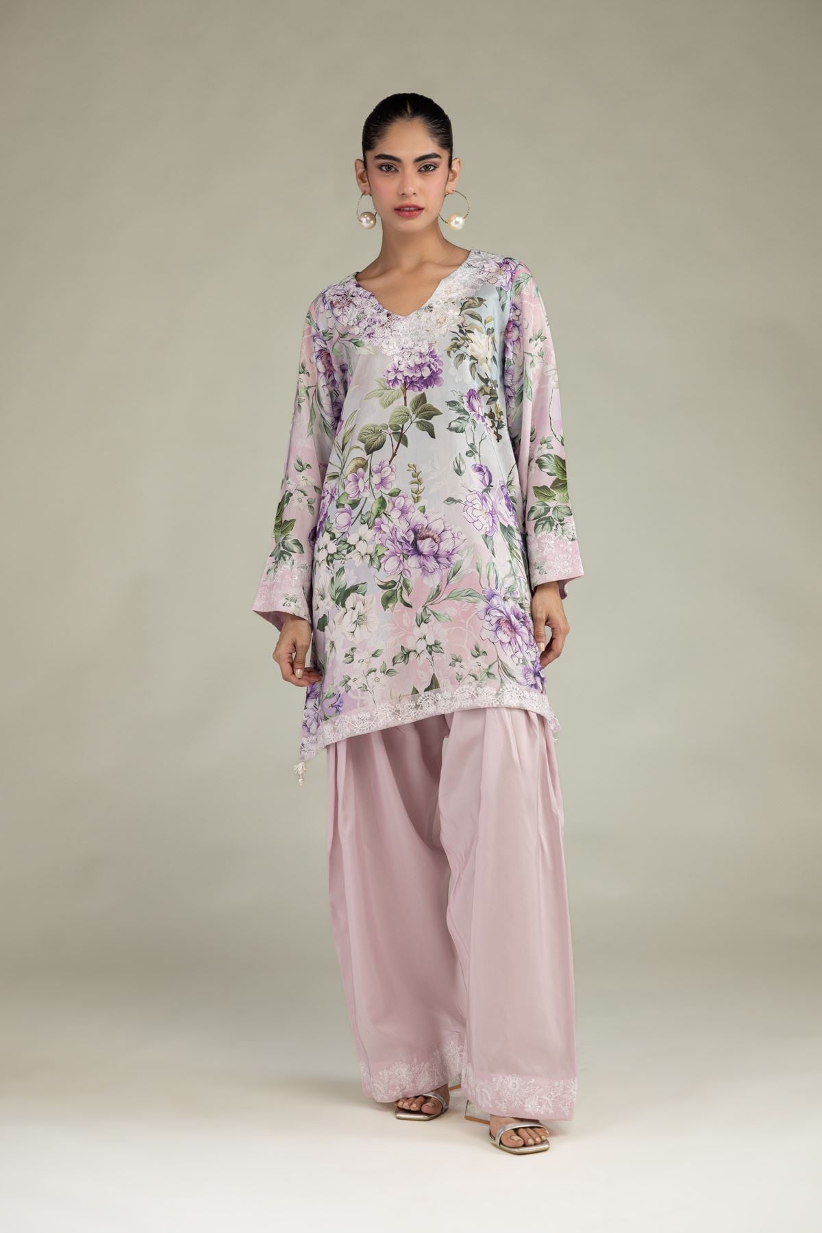 Embroidered Blended Viscose Pink Viscose Shalwar - 1-26-102-A-F-VG