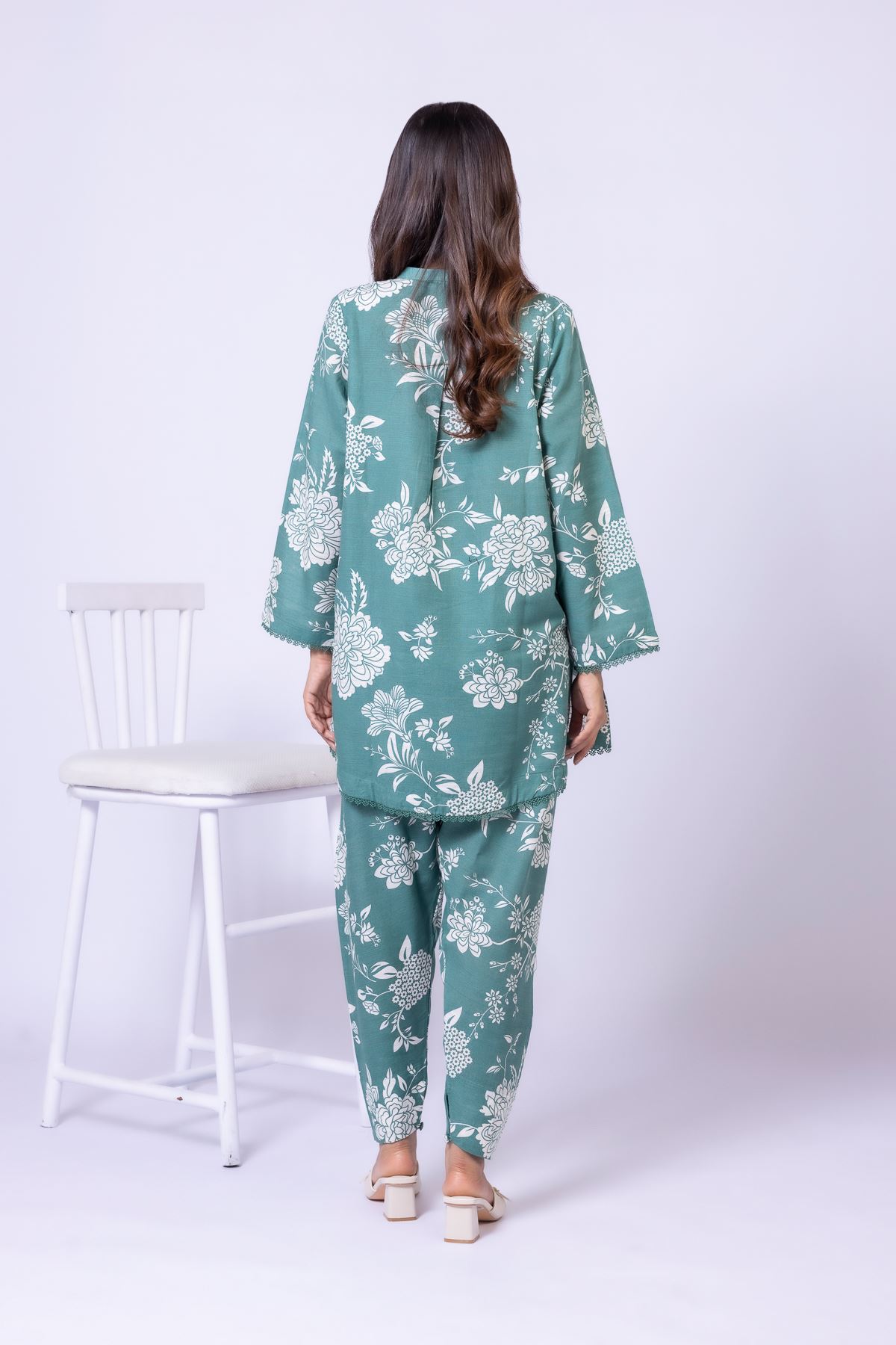 Printed Textured Cotton Kurta - 25-09-10E4-08TA-VG