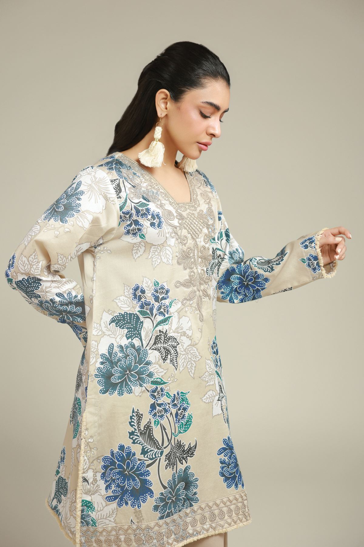 Printed Satin Fabrics 2 Piece - A113-26-106EA2-VG
