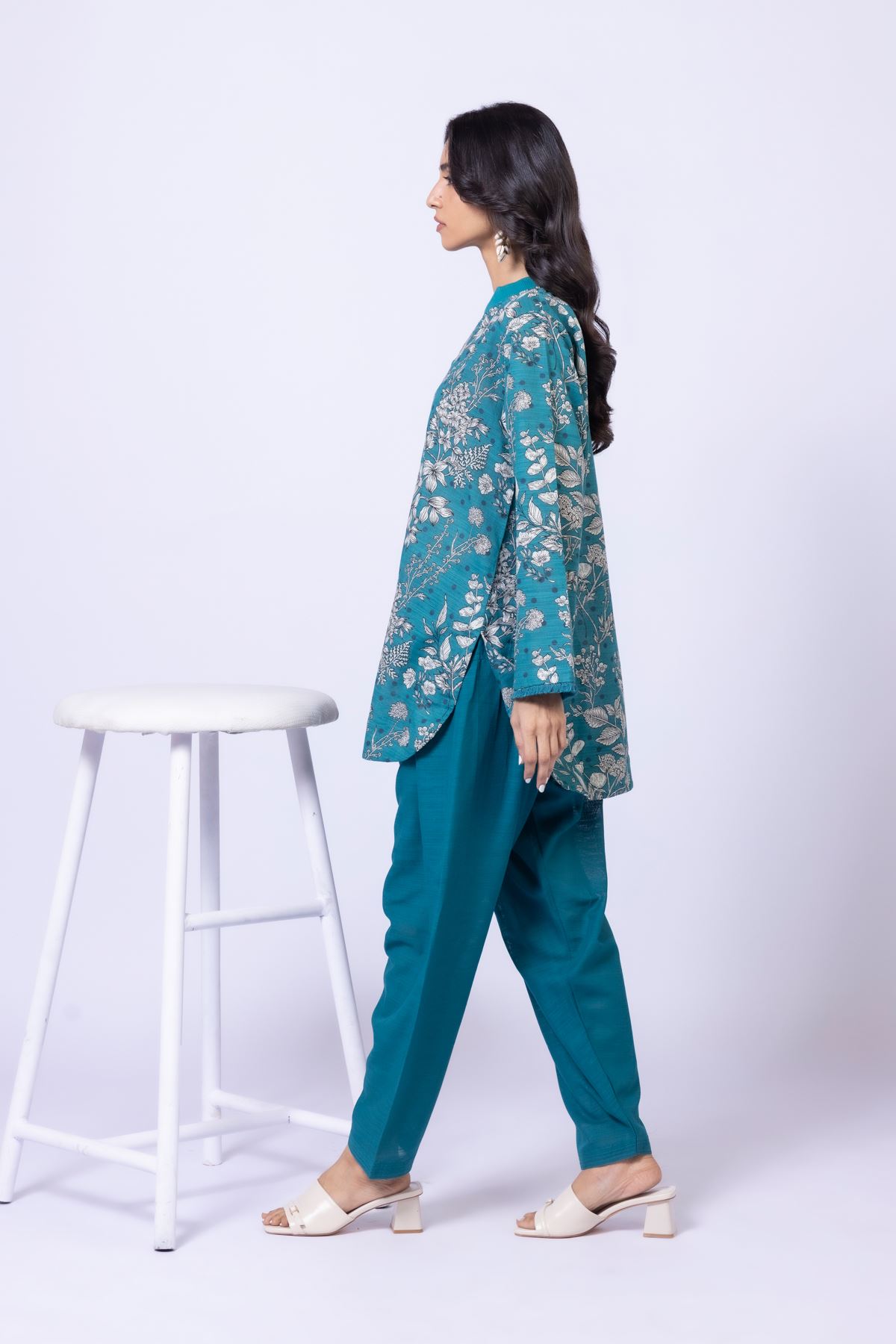 Printed Textured Cotton Kurta - 25-10-11E1-07TA-VG