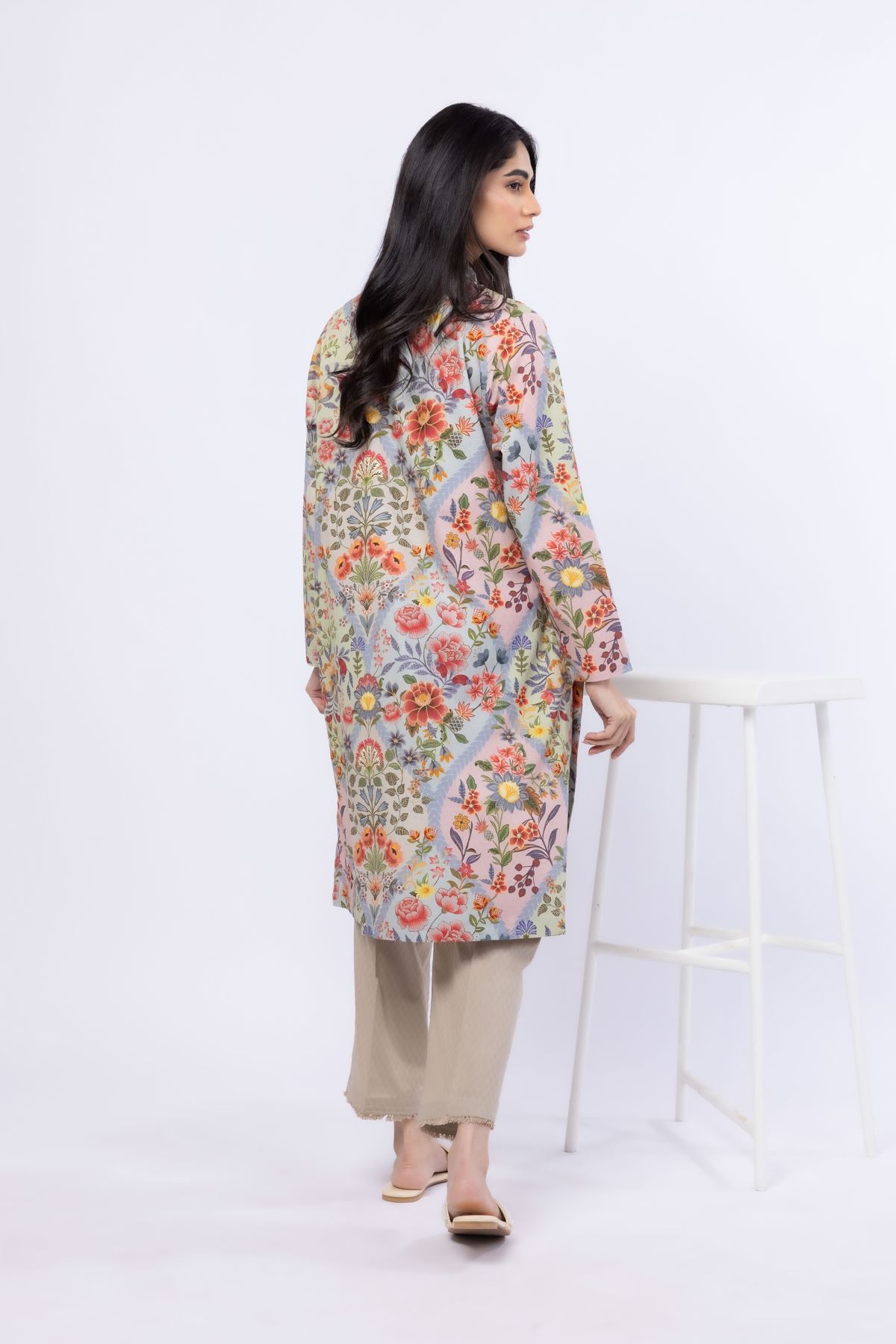 Printed Cotton Dobby Kurta - 25-09-10E4-10TB-VG