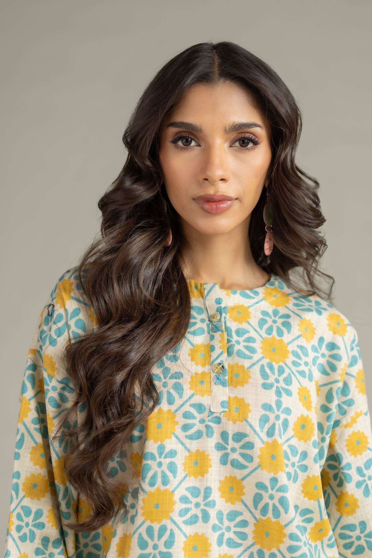 Printed Heavy Textured Cotton Kurta - 25-10-12E9-02TA-VG