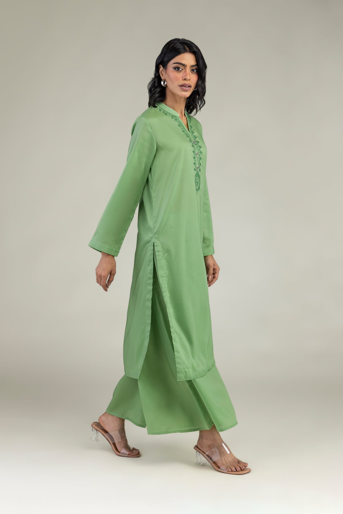 Embroidered Lyocell Pants - 8-26-208-A-D1-VG