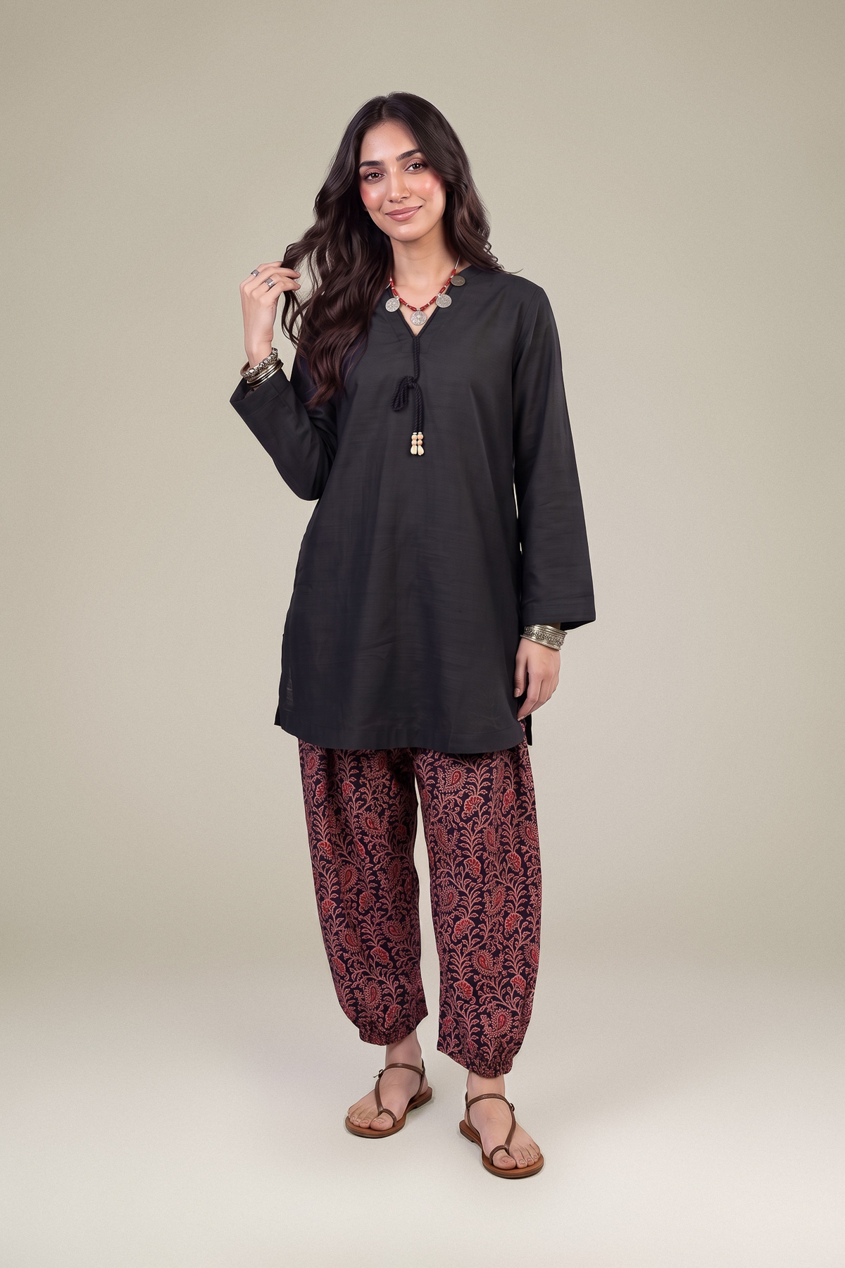 Printed Light Khaddar Light Khaddar Shalwar - 2-26-202-A-D-VG