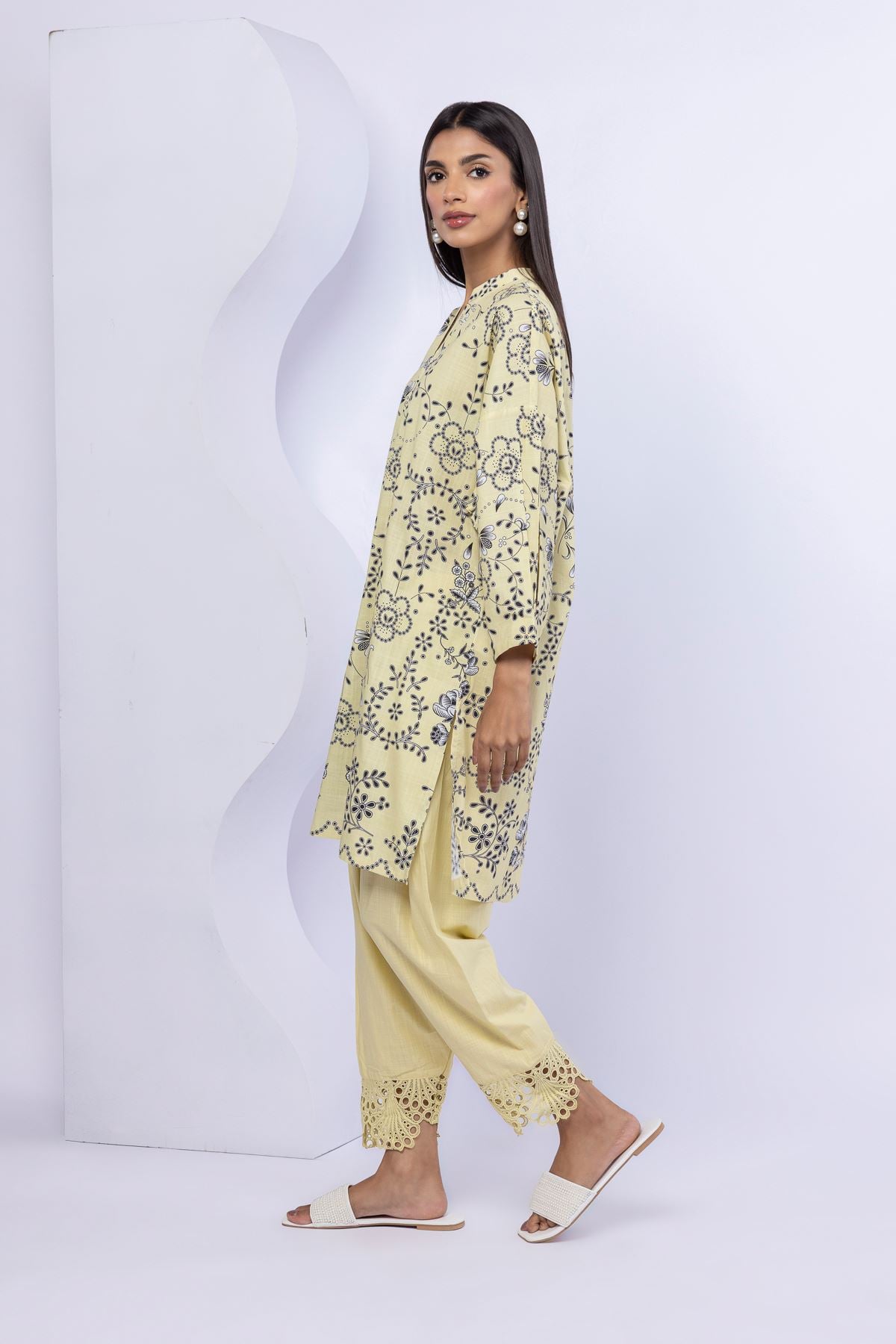 Embroidered Crosshatch Poplin Pants - 25-05E62-05BB-VG