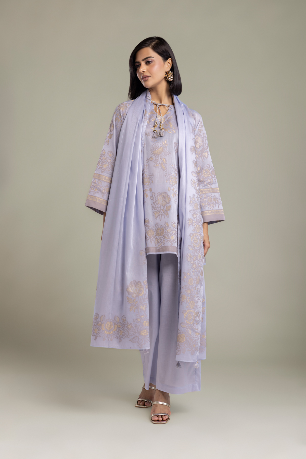 Dyed Jacquard Tailored 3-Piece Set - T-A33-26-203FH2-VG