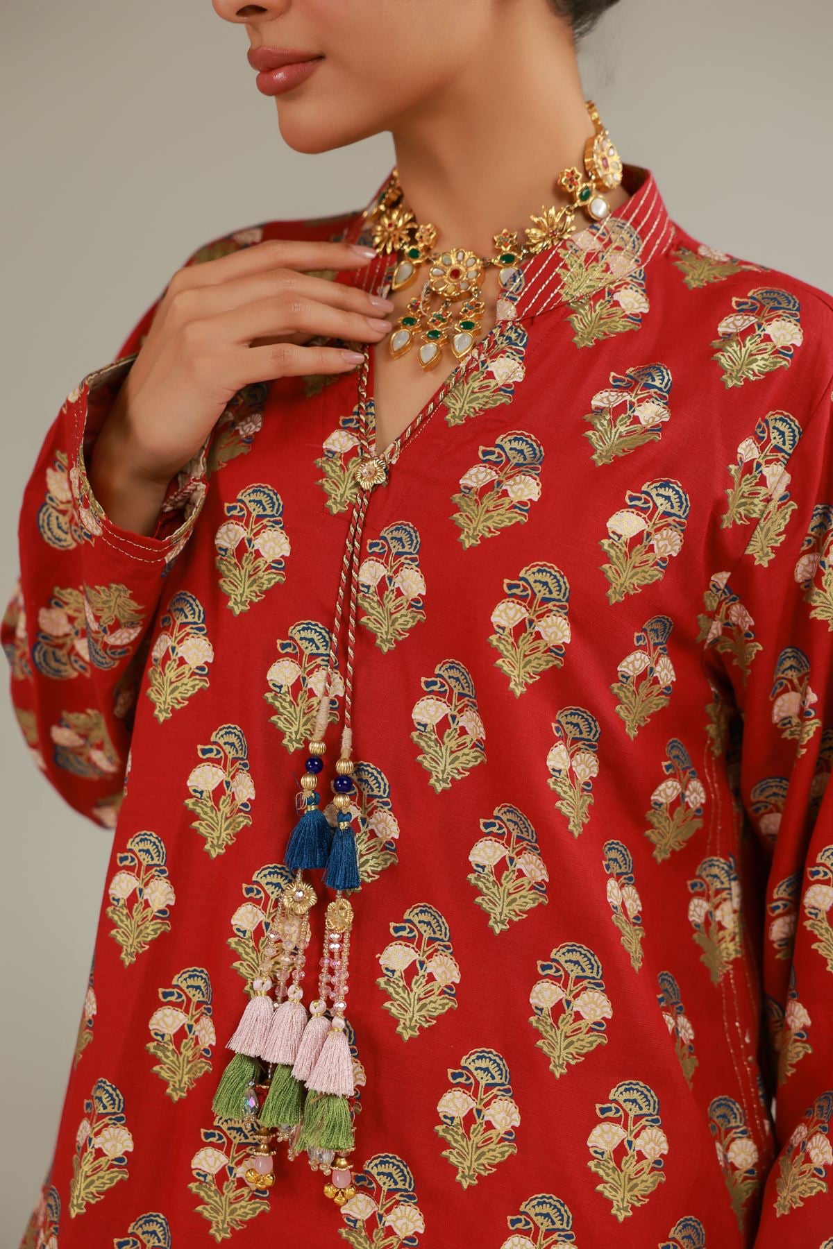 Raw Silk 2-Piece Co-ord Set - 25-12-12S4-09TA-VG
