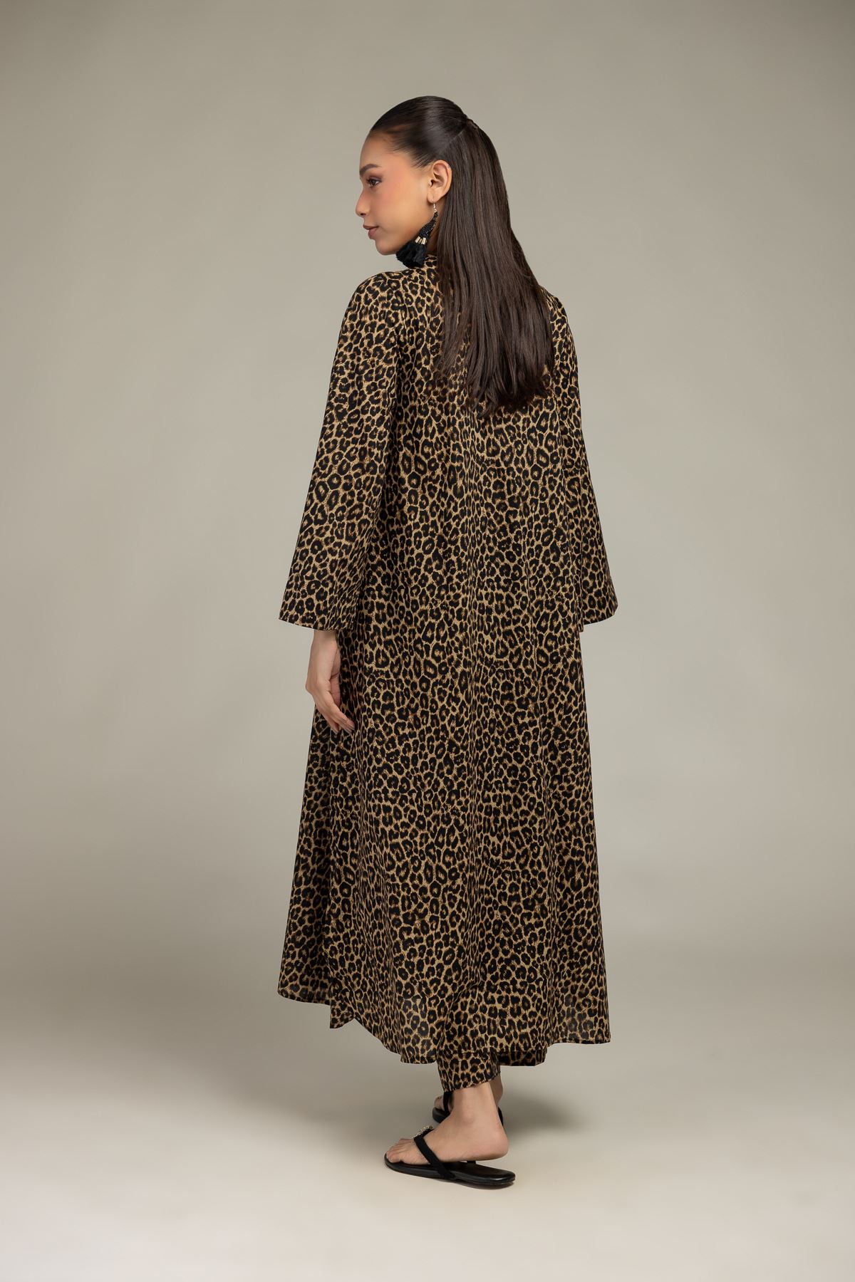 Printed Cambric Long Cambric Kurta - 5-26-105-F-C-VG