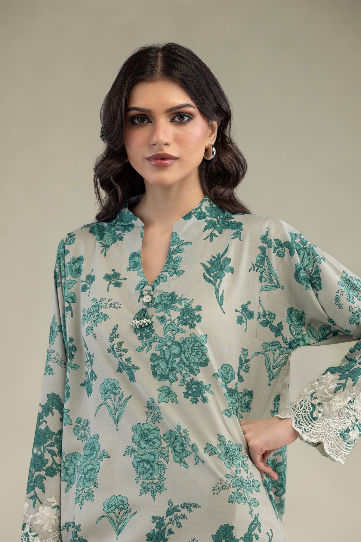 Embroidered Lawn Short Lawn Kurta - 1-26-250-B-H1-VG