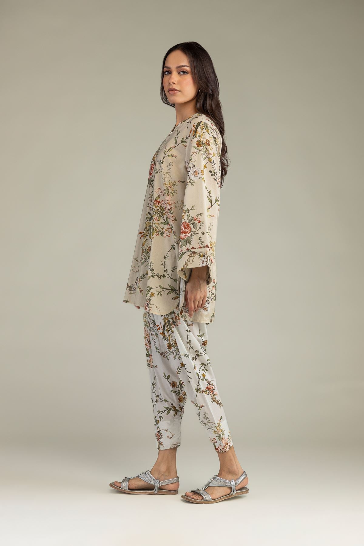 Printed Cambric Floral Cambric Shalwar - 1-26-102-A-F-VG