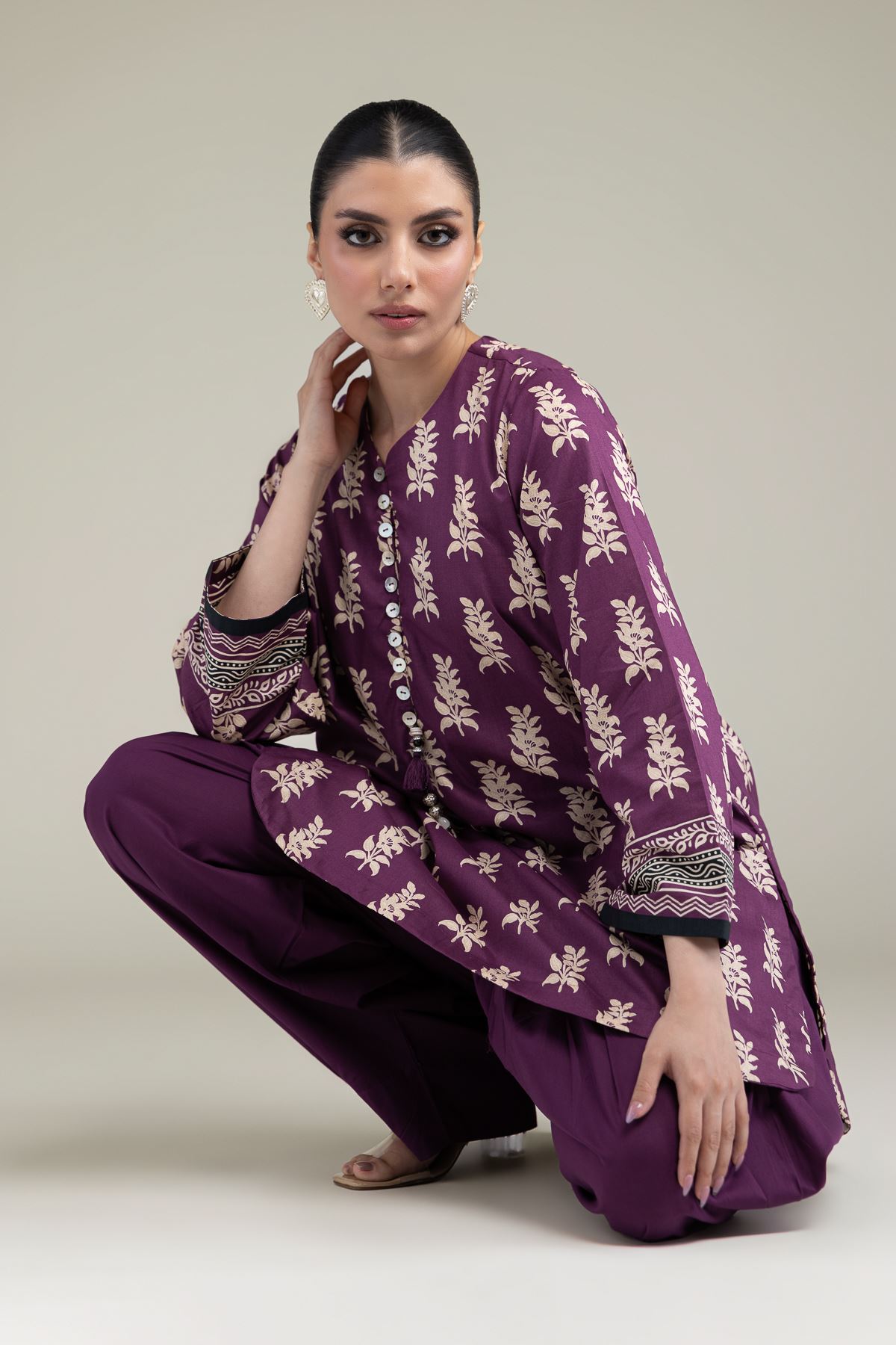 Printed Cambric Short Cambric Kurta - 1-26-238-A-J1-VG