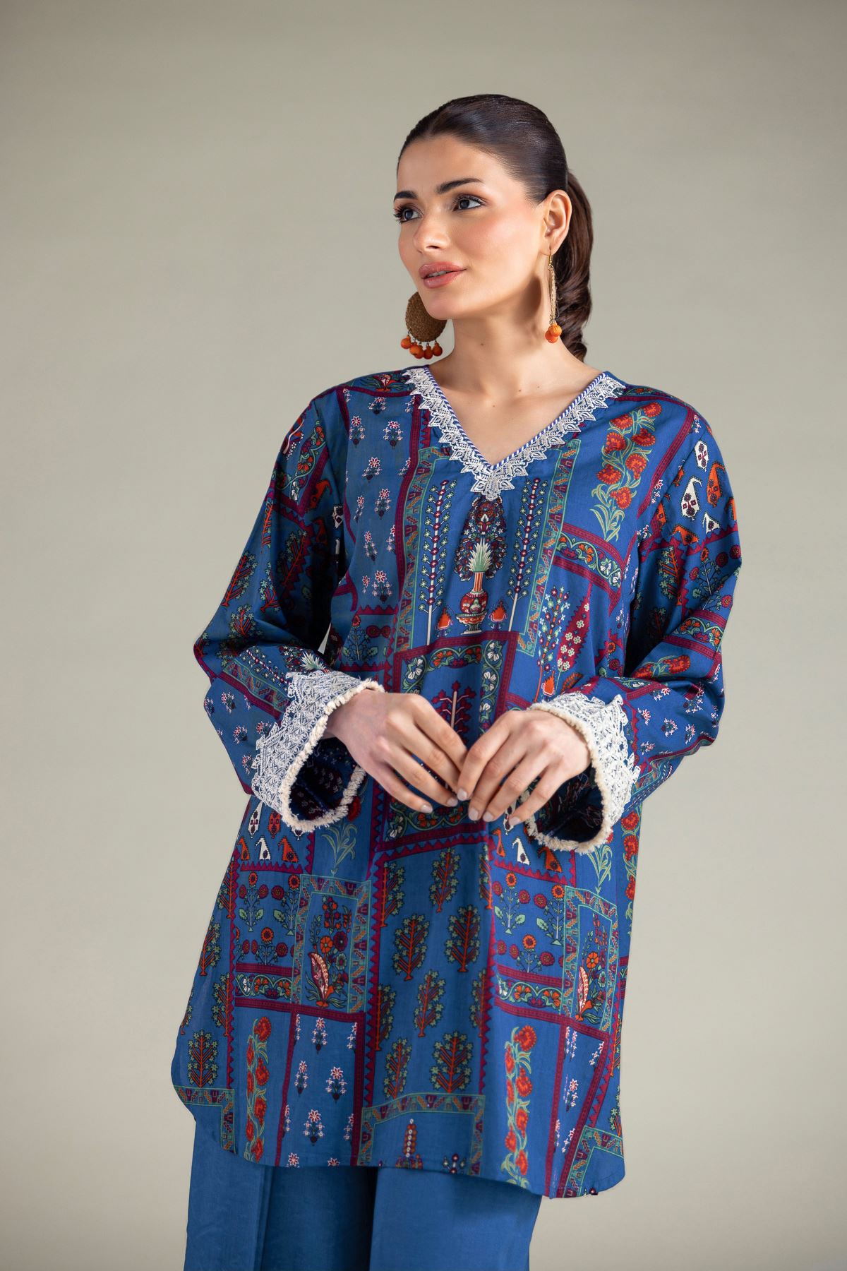 Embroidered Lawn Fabrics 2 Piece | Top and Bottom - A11-26-114FA1-VG