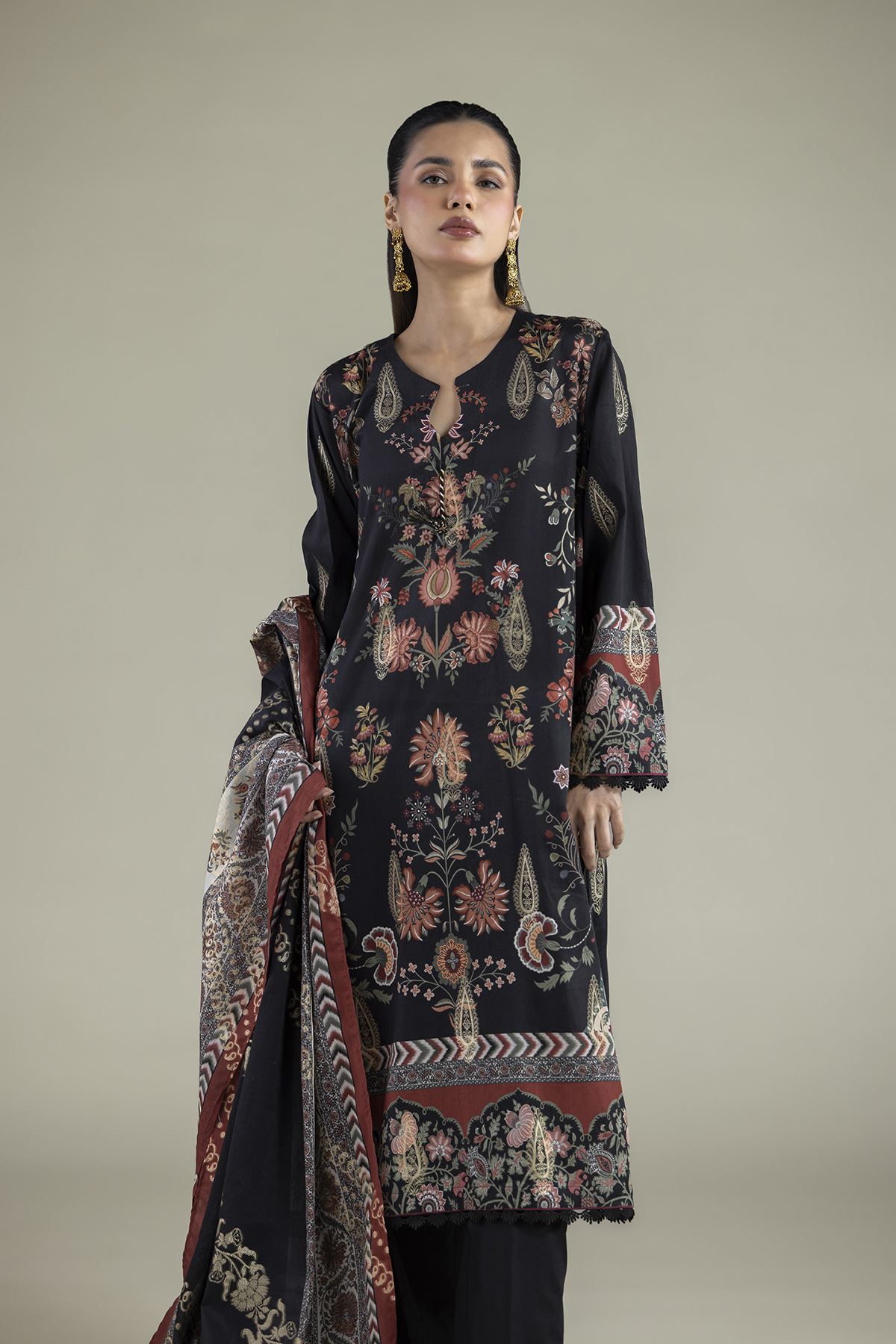 Printed Jacquard Fabrics 3 Piece - A22-26-214FH1-VG
