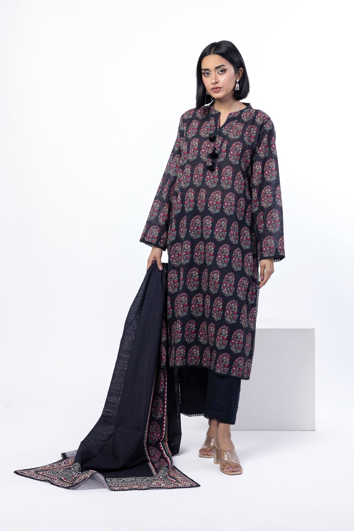 Printed Light Khaddar Tailored 3 Piece - CV05AST-VG