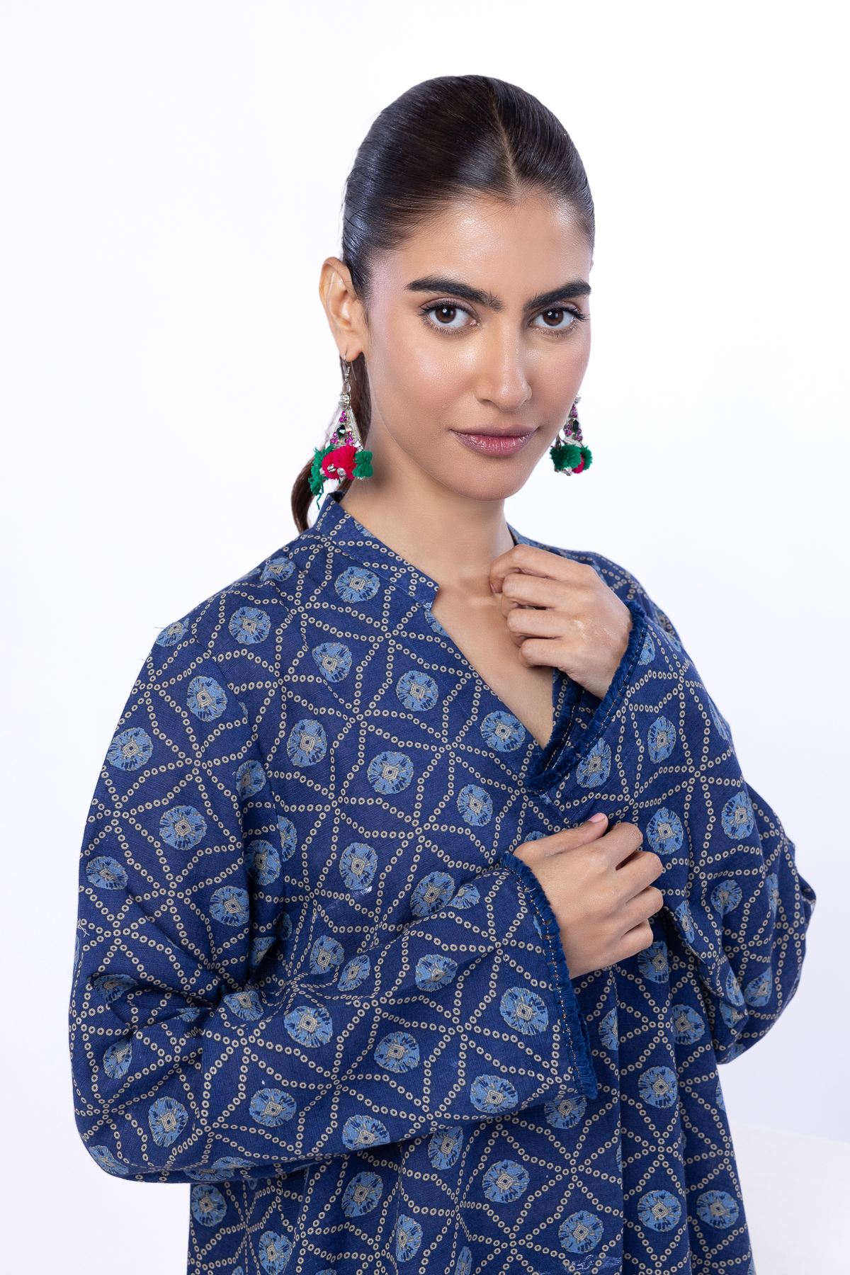 Printed Khaddar Tailored 2 Piece | Top and Bottom - LKN86AST-VG