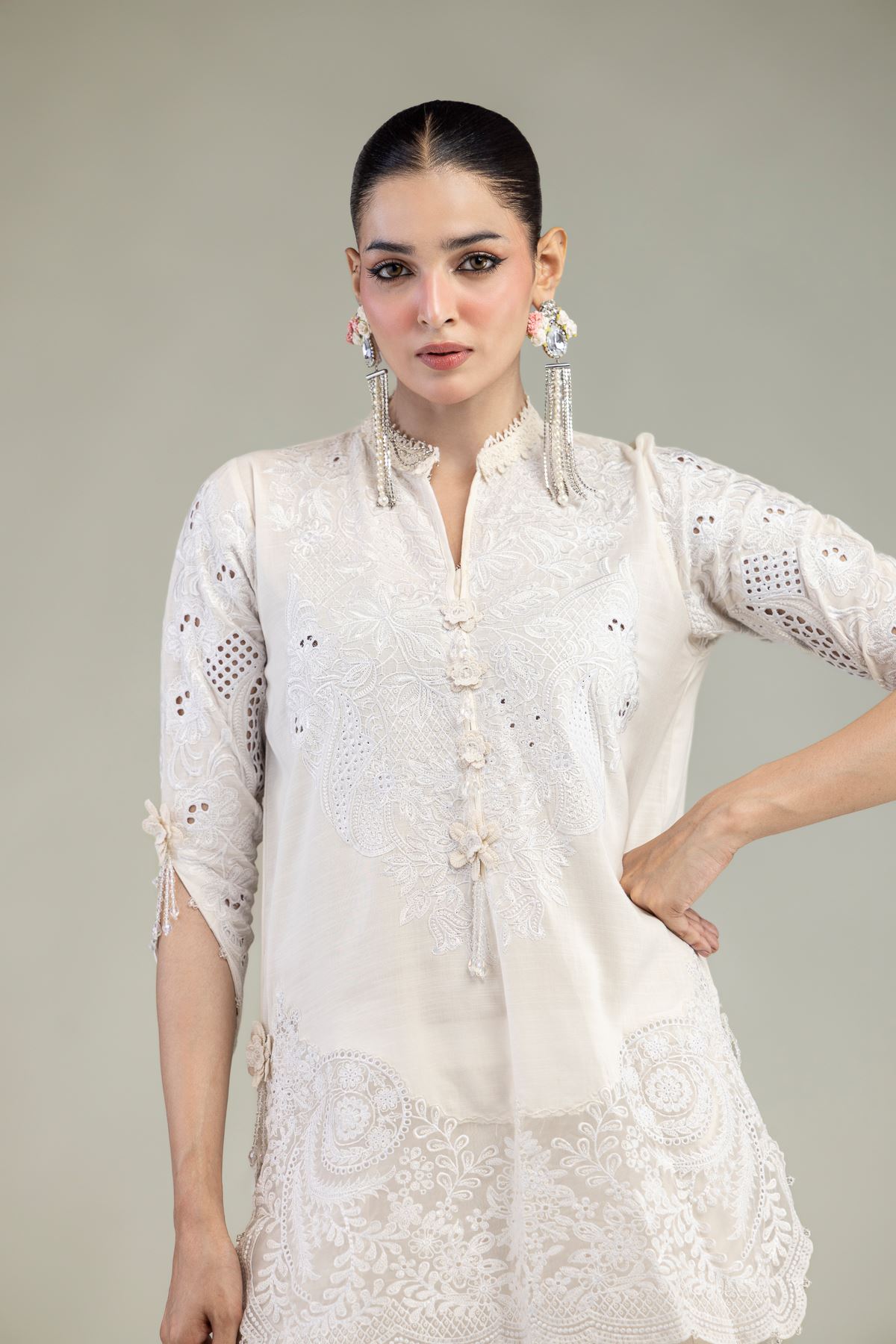 Raw Silk 2-Piece Co-ord Set - T-A11-26-118FI2-VG
