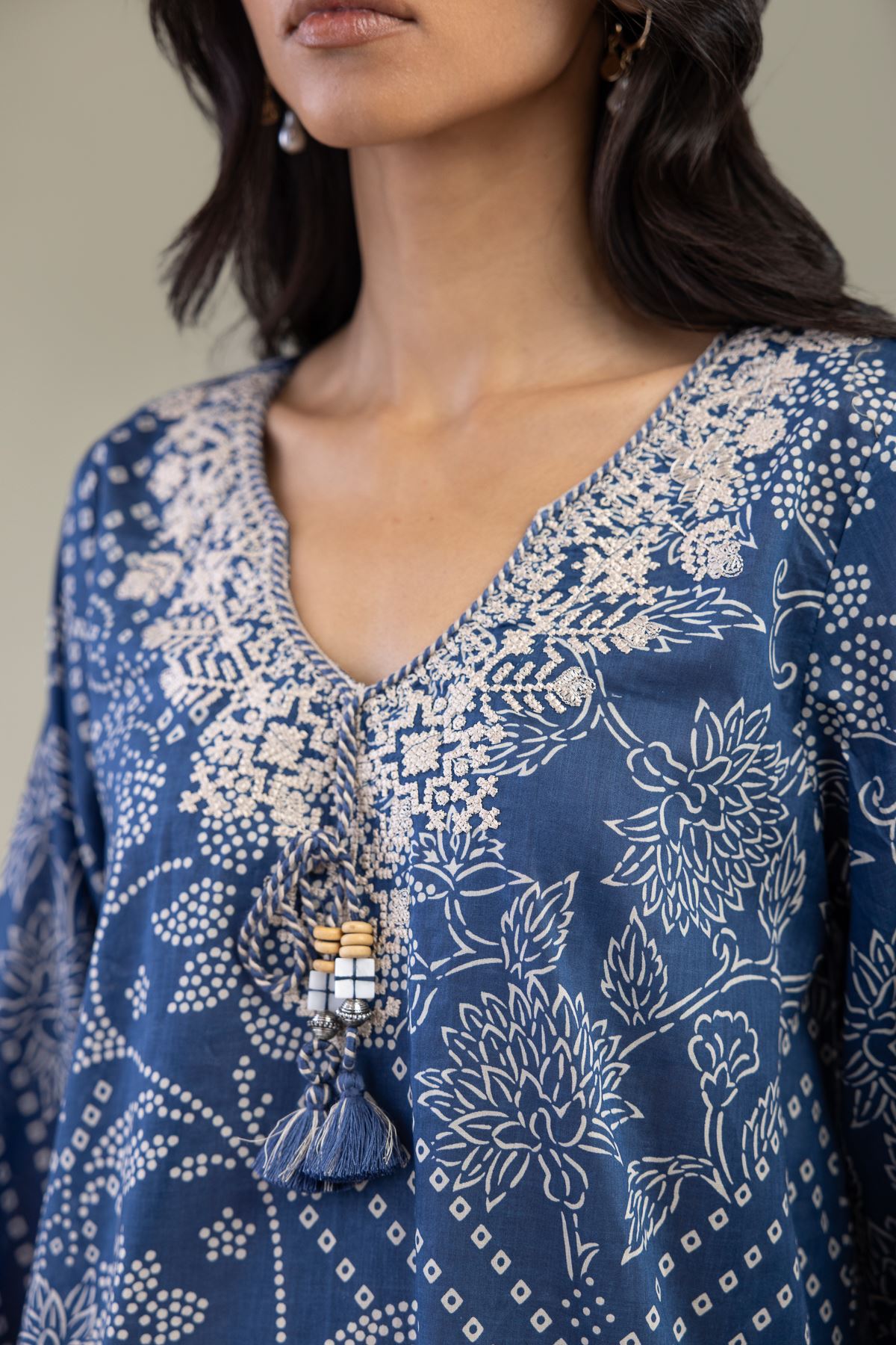 Embroidered Cambric Fabrics 2 Piece | Top and Bottom - A22-26-214FH1-VG