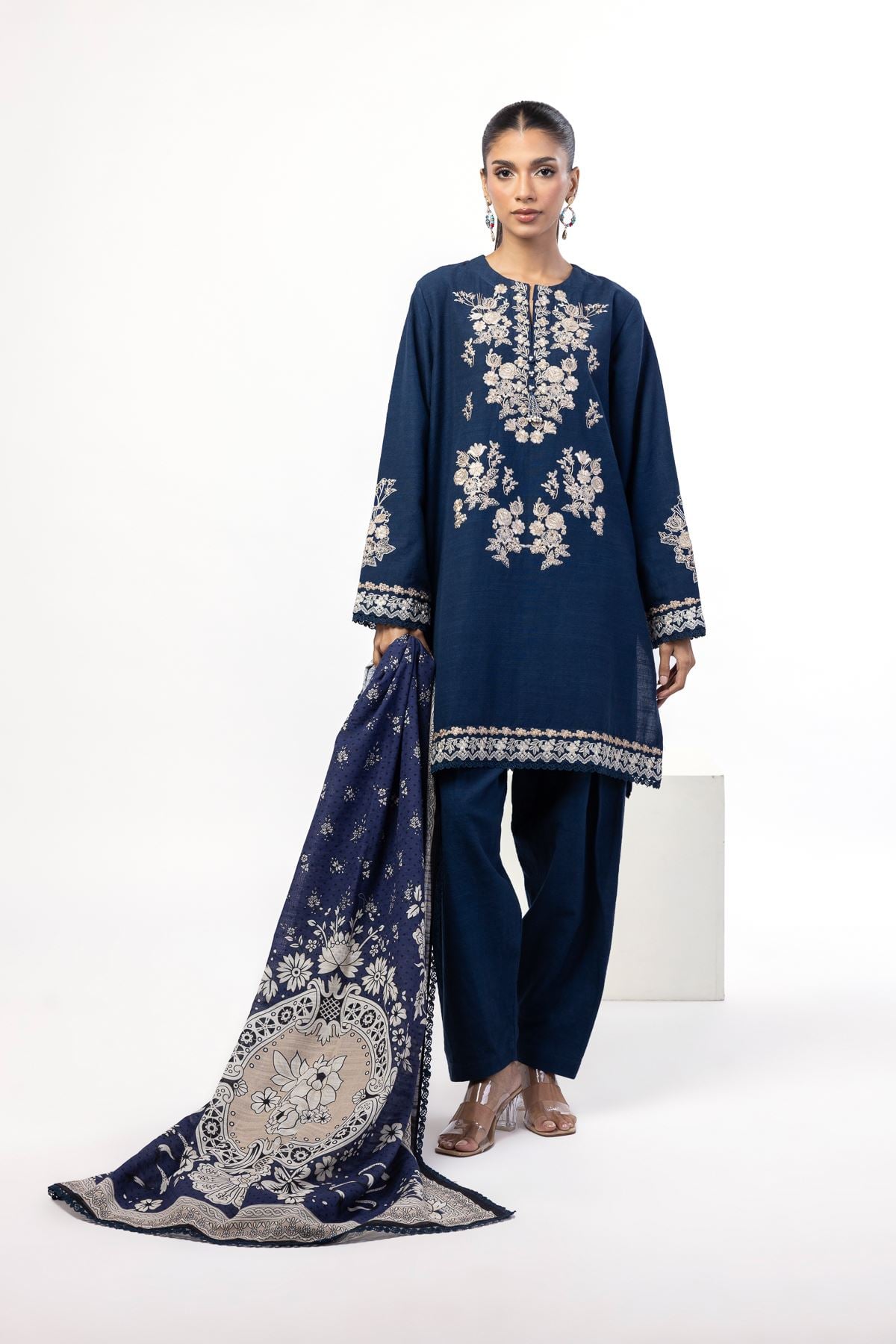 Embroidered Khaddar Tailored 3 Piece - KW32B-VG