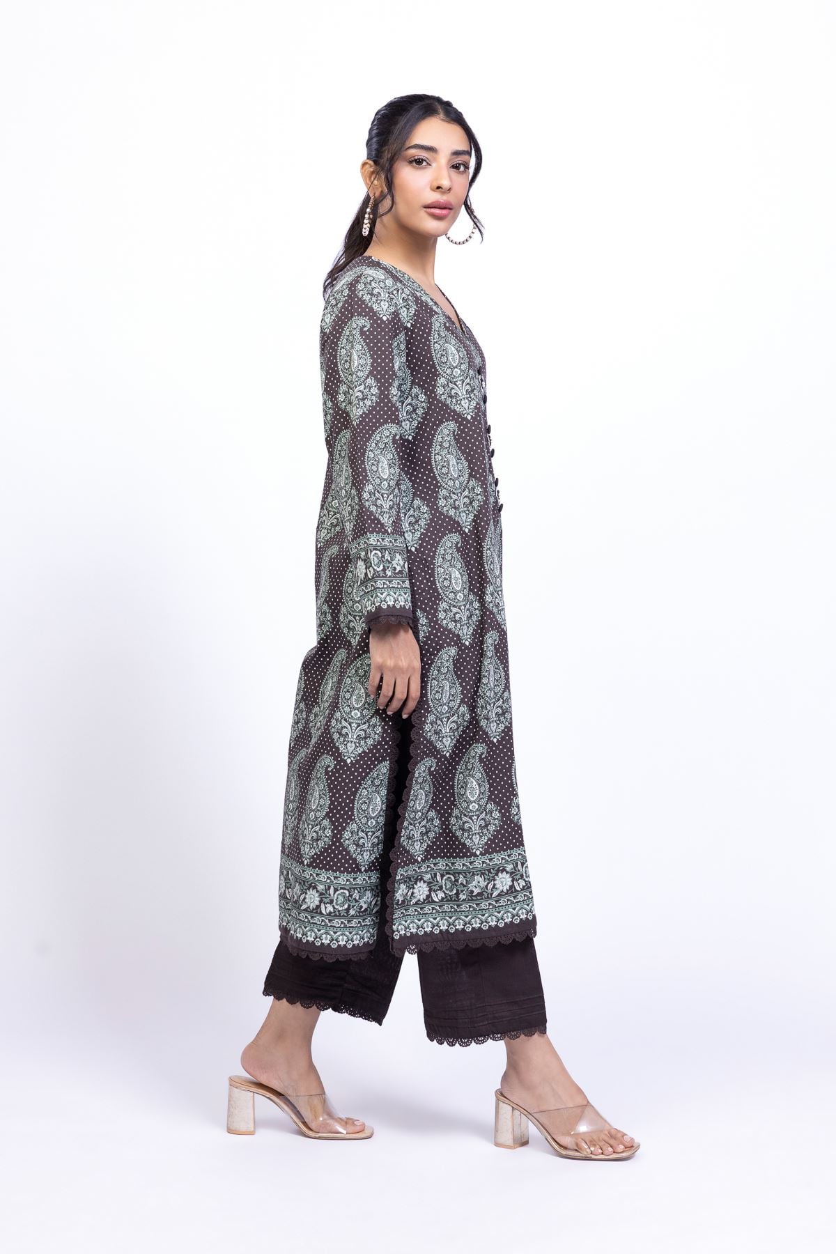 Dyed Khaddar Pants - 1-26-102-A-F-VG
