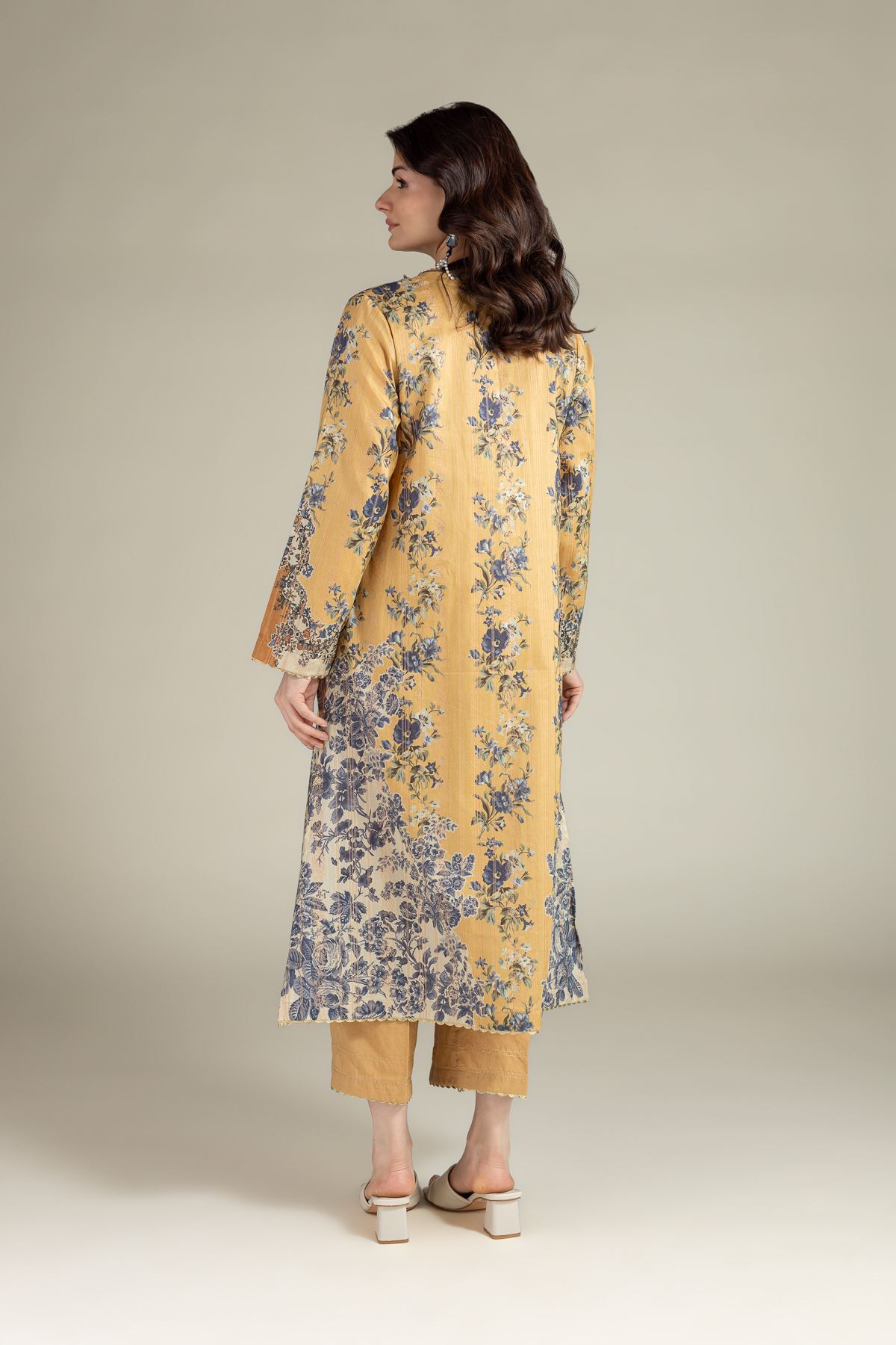 Printed Jacquard Tailored 2 Piece | Top and Bottom - 1-26-127-A-G-VG