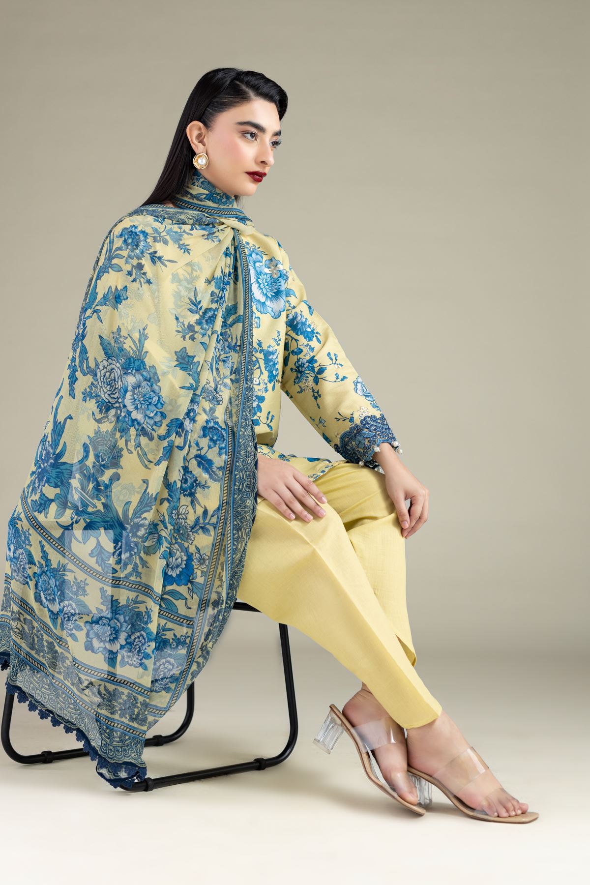 Printed Chiffon Dupatta - 1-26-112-A-A-VG
