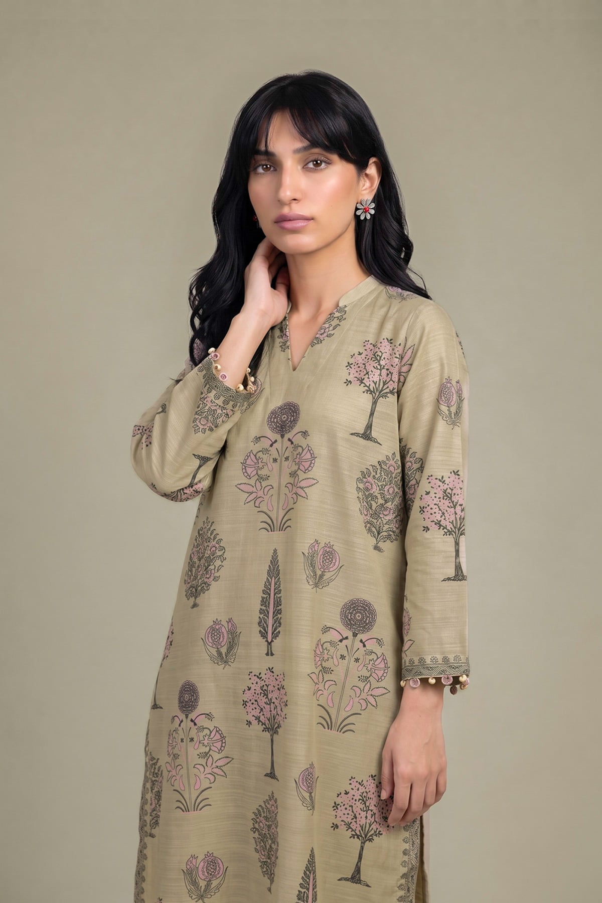 Printed Light Khaddar Light Khaddar kurta - 2-26-308-A-G1-VG