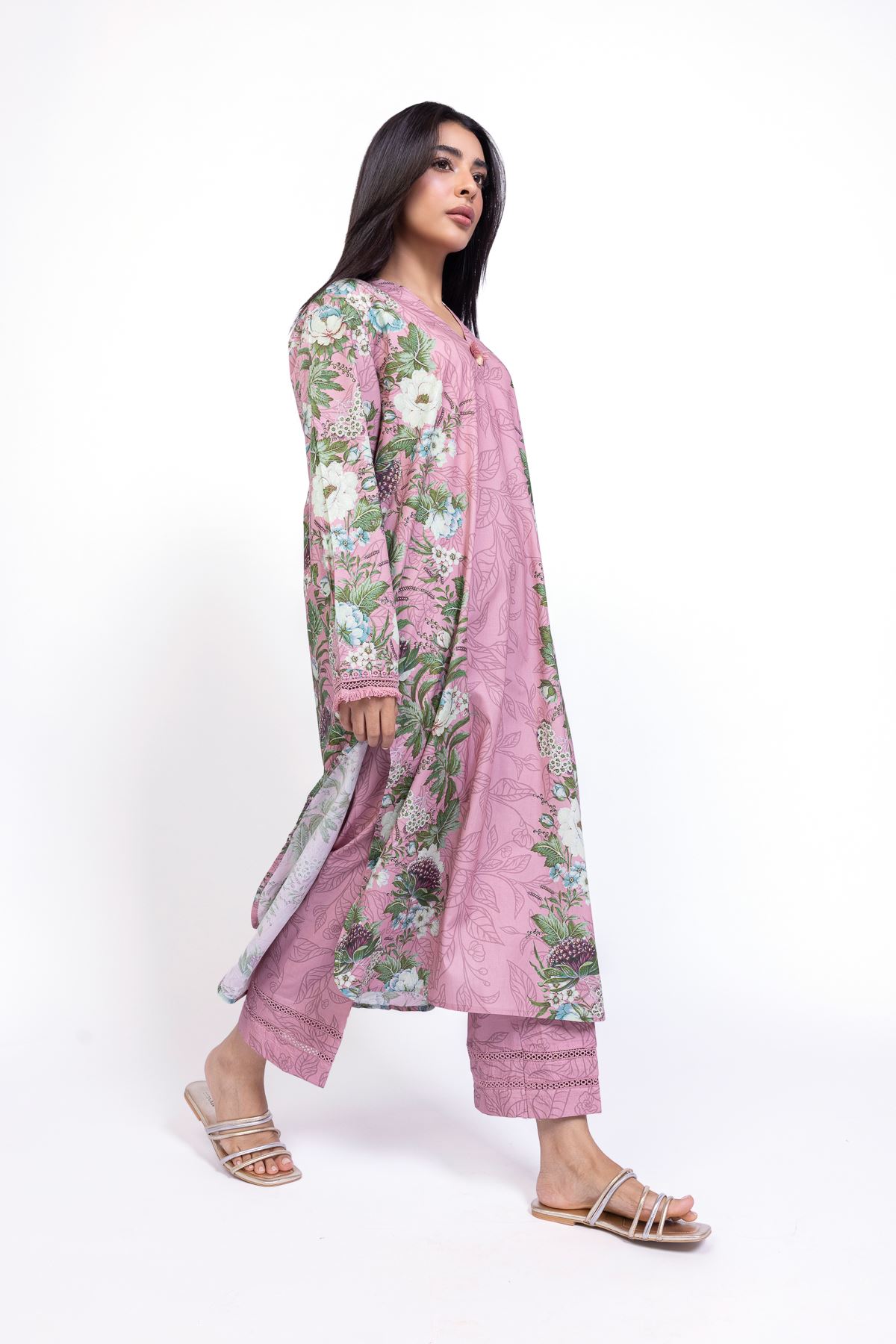 Printed Cotton Viscose Kurta - 25-09-11E2-08TA-VG
