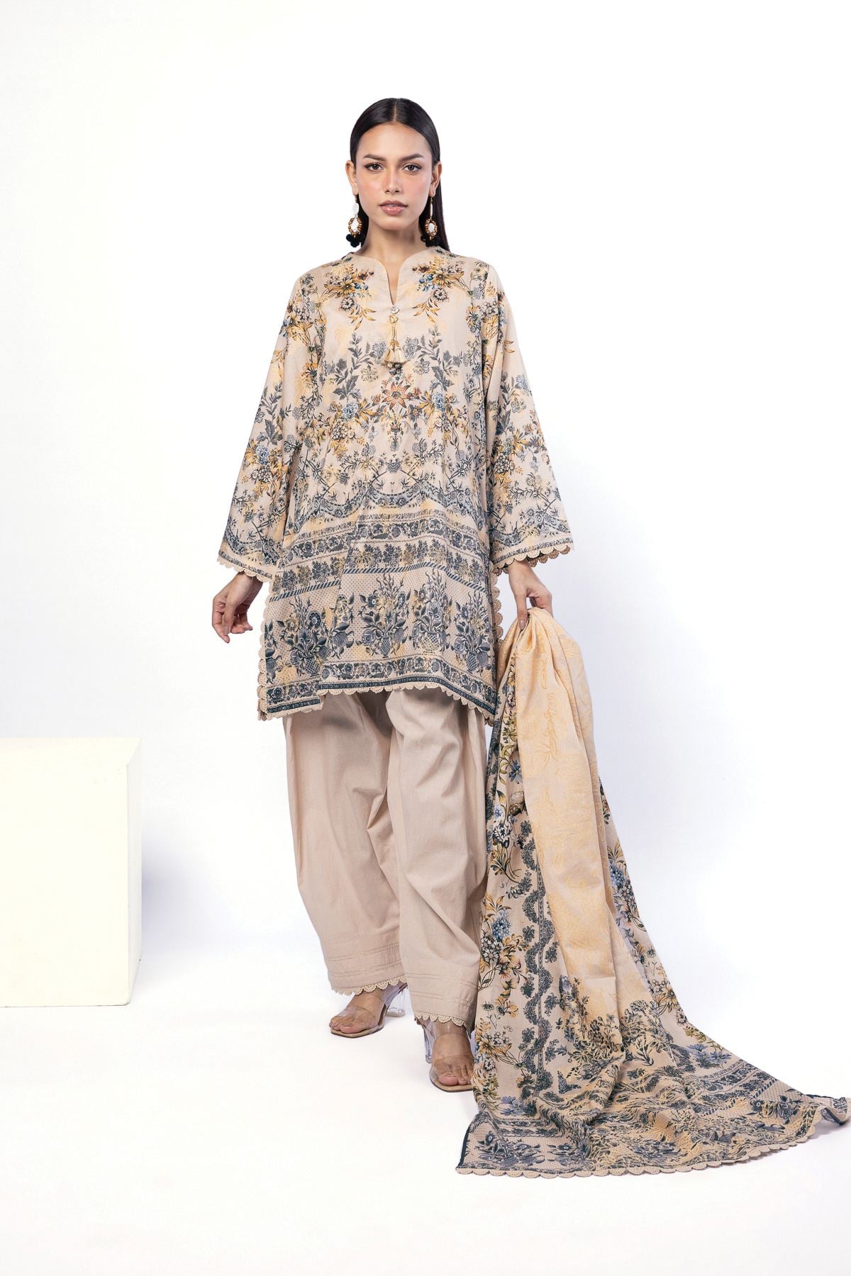 Printed Jacquard Fabrics 3 Piece - A22-26-121FH2-VG