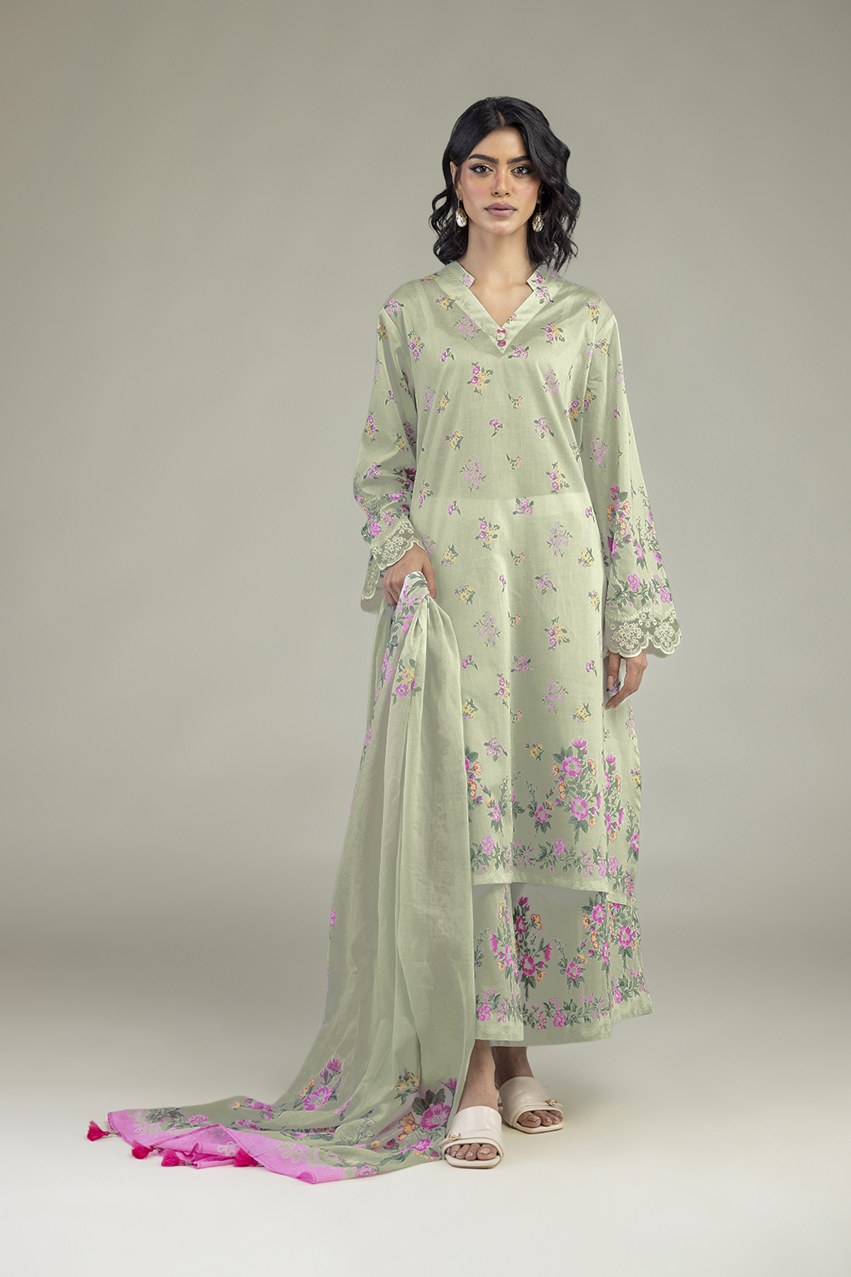 Embroidered Lawn Lawn Tailored Set - 1-26-102-A-F-VG