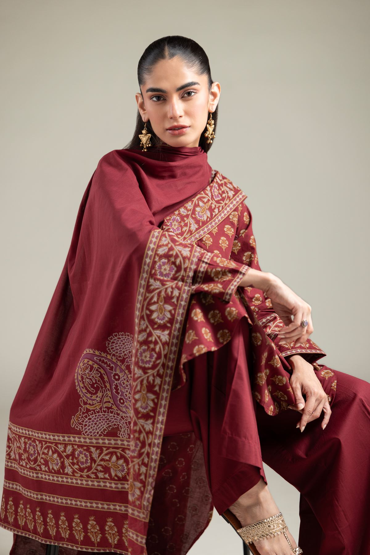 Lawn Dupatta - 1-26-125-A-B-VG