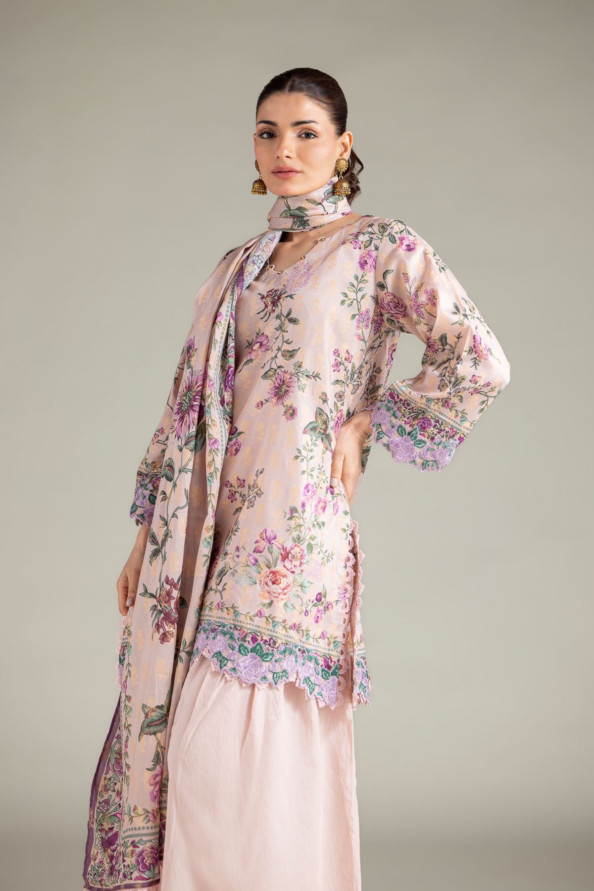 Embroidered Jacquard Jacquard 3-Piece Tailored - T-A11-26-104FF1-VG