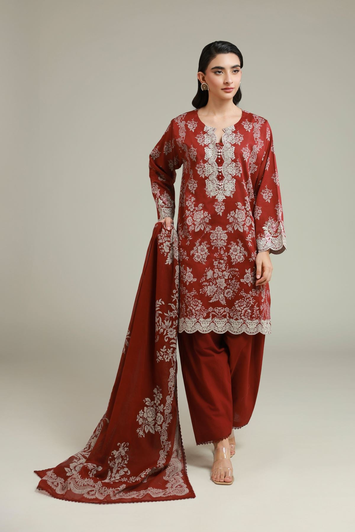 Embroidered Lawn Tailored 3 Piece - 1-26-119-A-C-VG